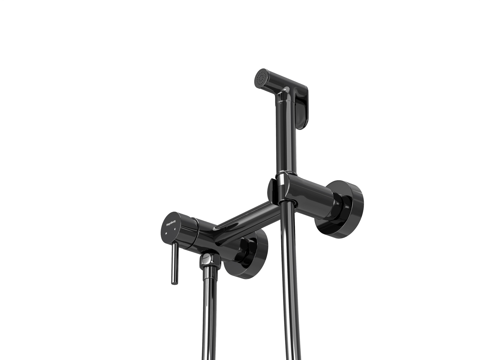 HB-2006BCH Чёрный хром гигиенический душ