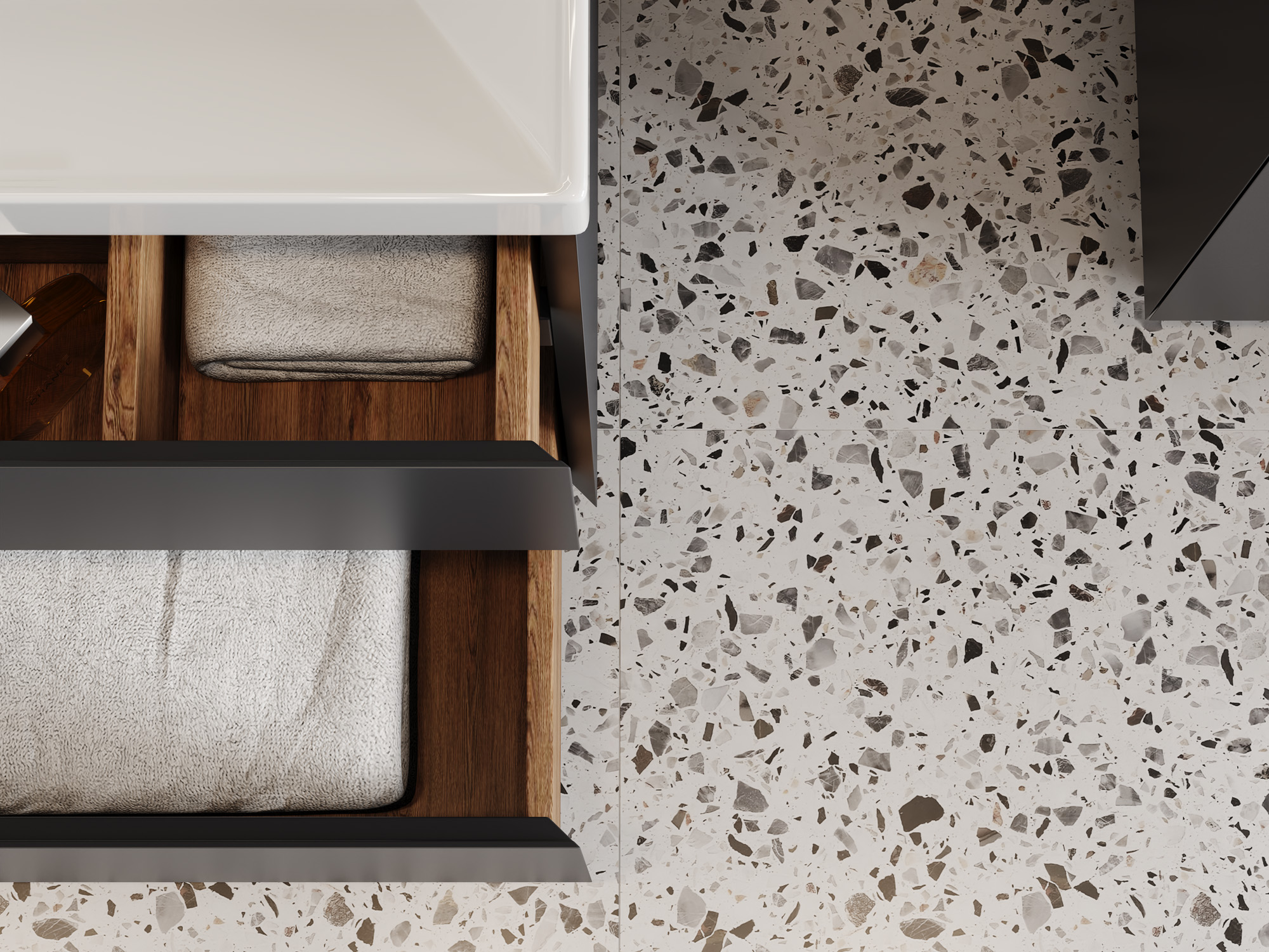 Тумба Laura 80-2 Графит (Classic/iris 80)