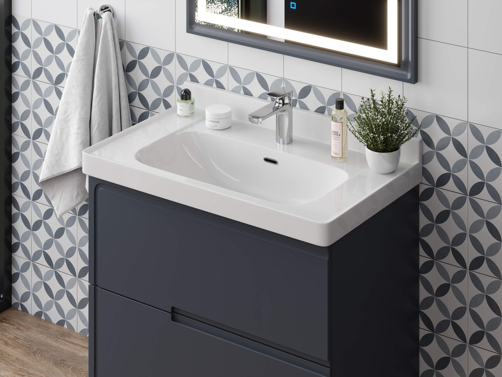 Тумба Izabel 80-2 Графит  (Katy 80)