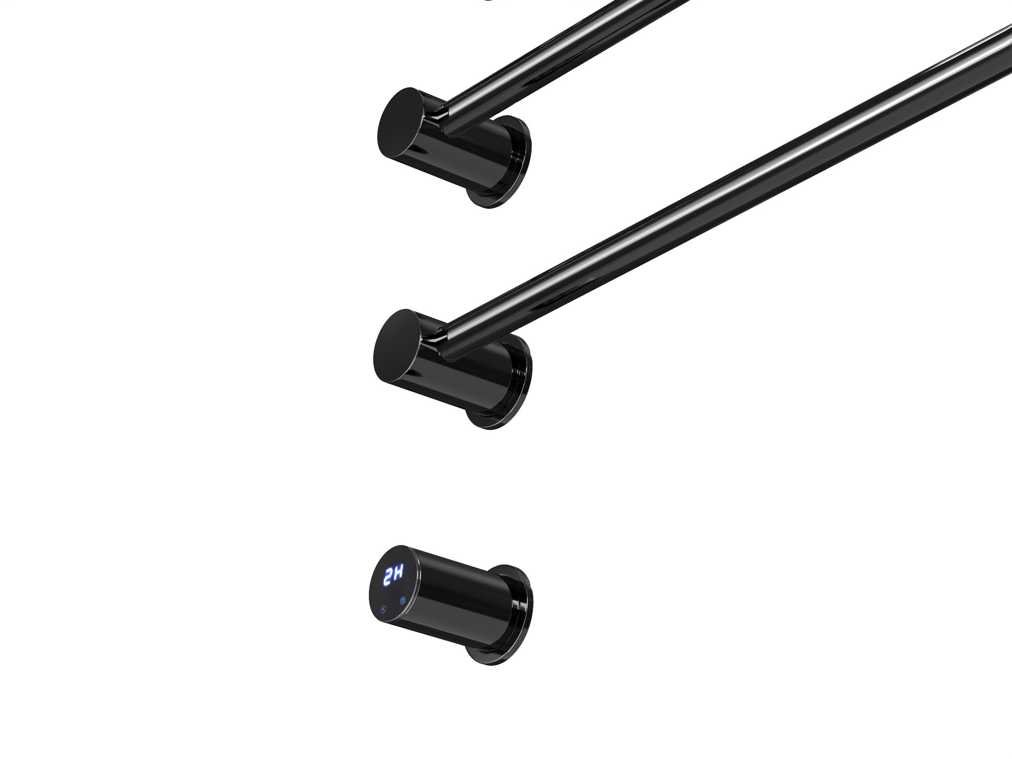 HB-006-3BCH Чёрный Хром Полотенцесушитель встраиваемый электрический