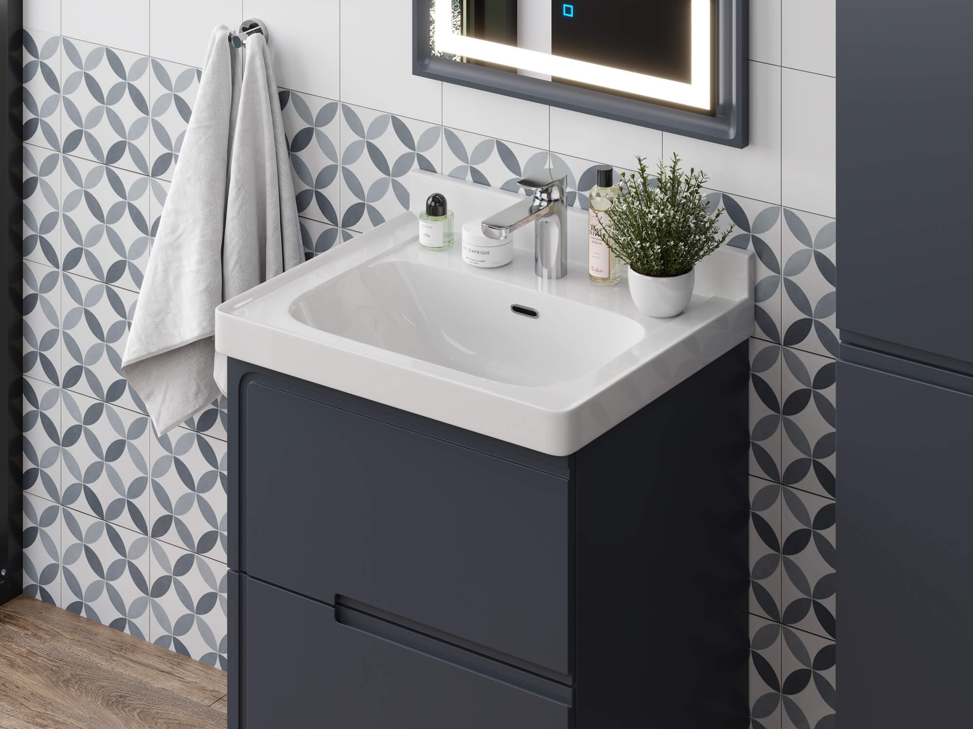 Тумба Izabel 60-2 Графит (Katy 60)