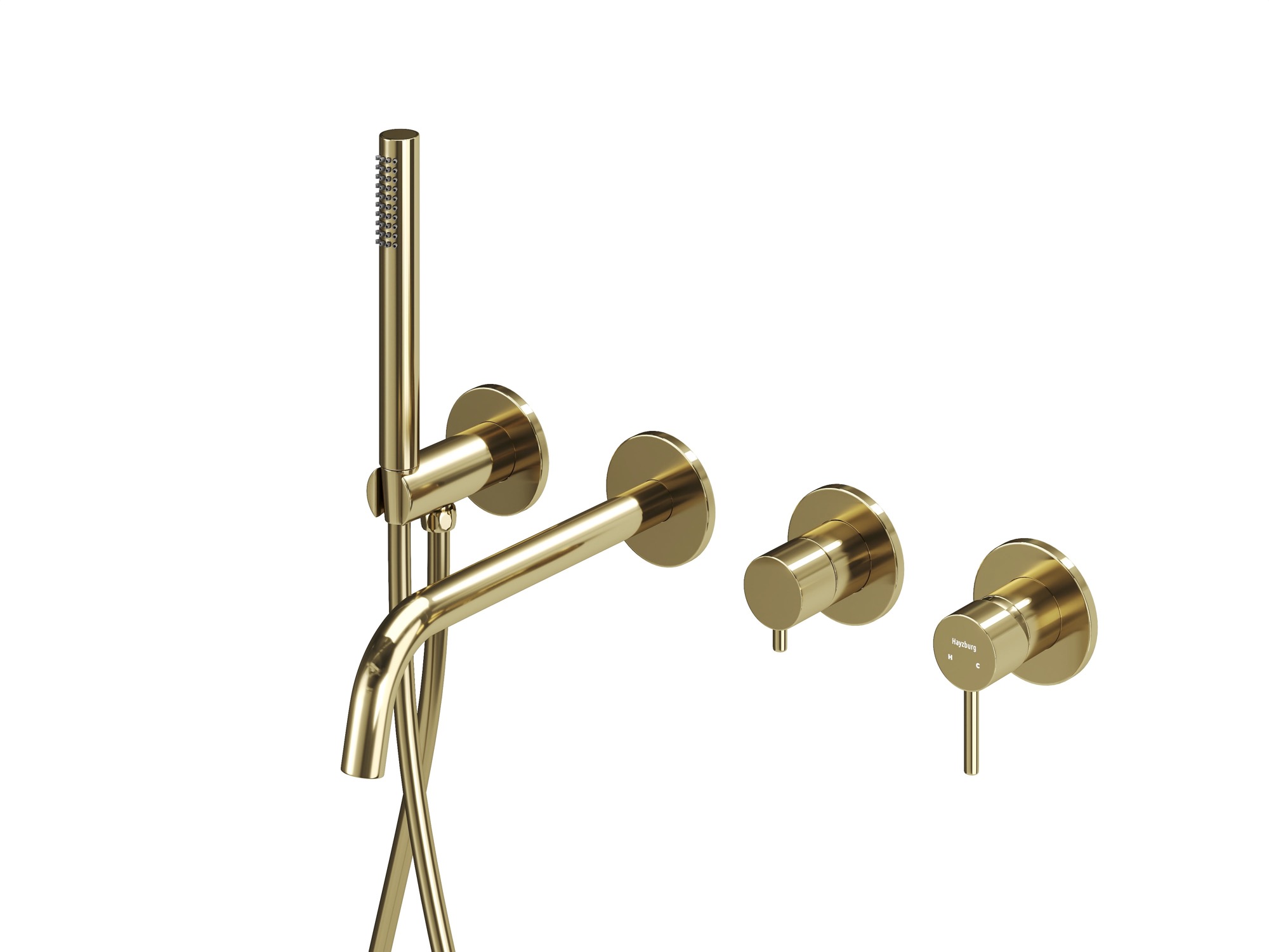 HB-2004GO Золото Встраиваемый смеситель для ванны