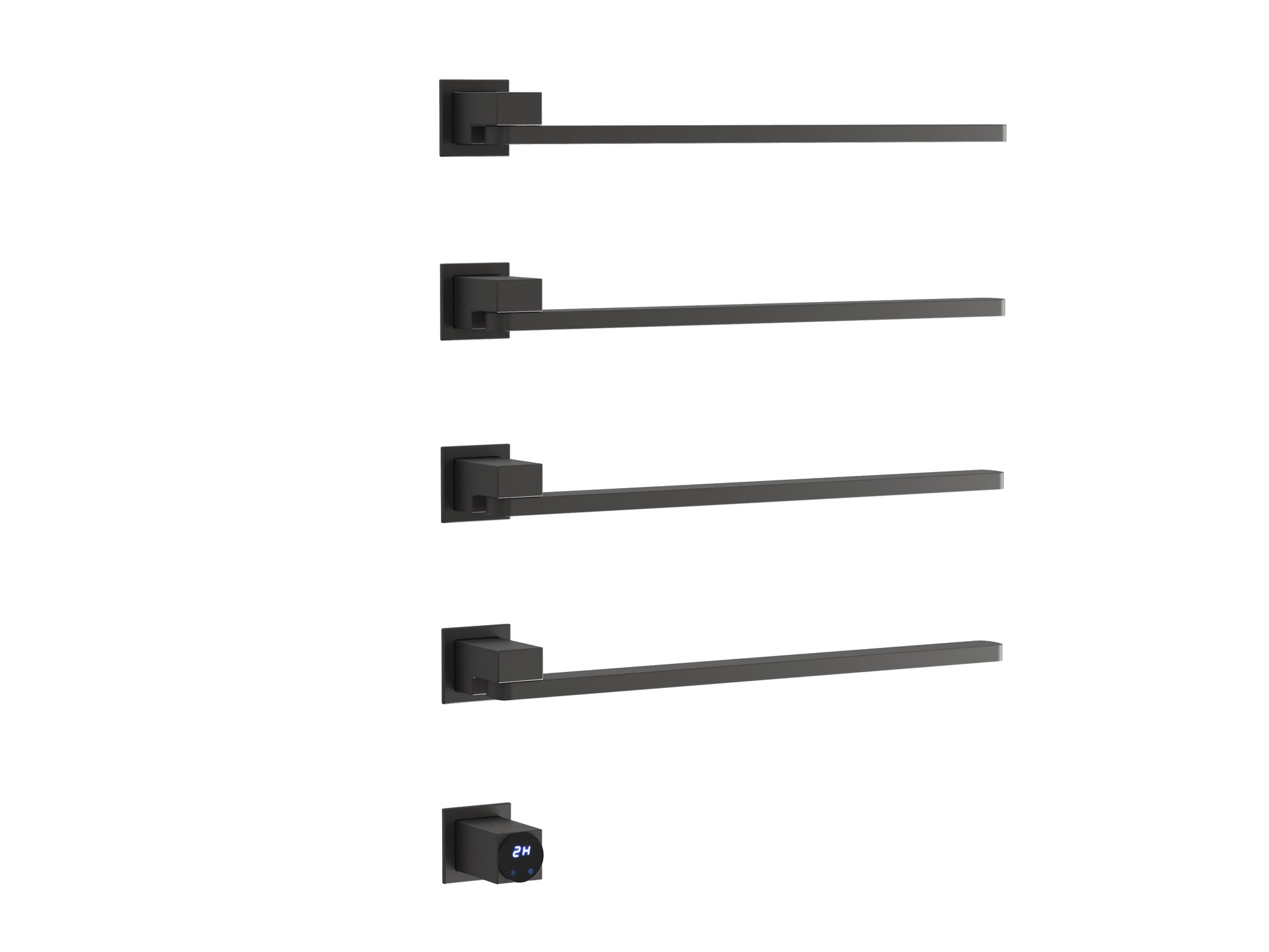 HB-015-4GG  Стальной серый Полотенцесушитель встраиваемый электрический