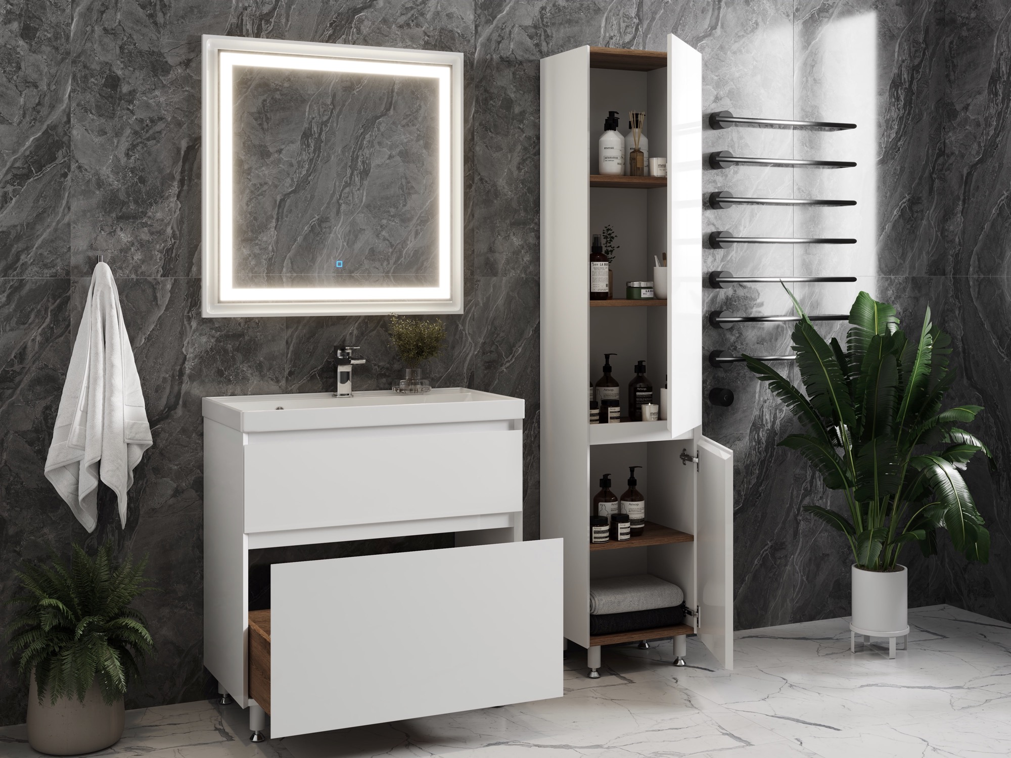 Тумба Laura 100-2 (Classic/iris 100)