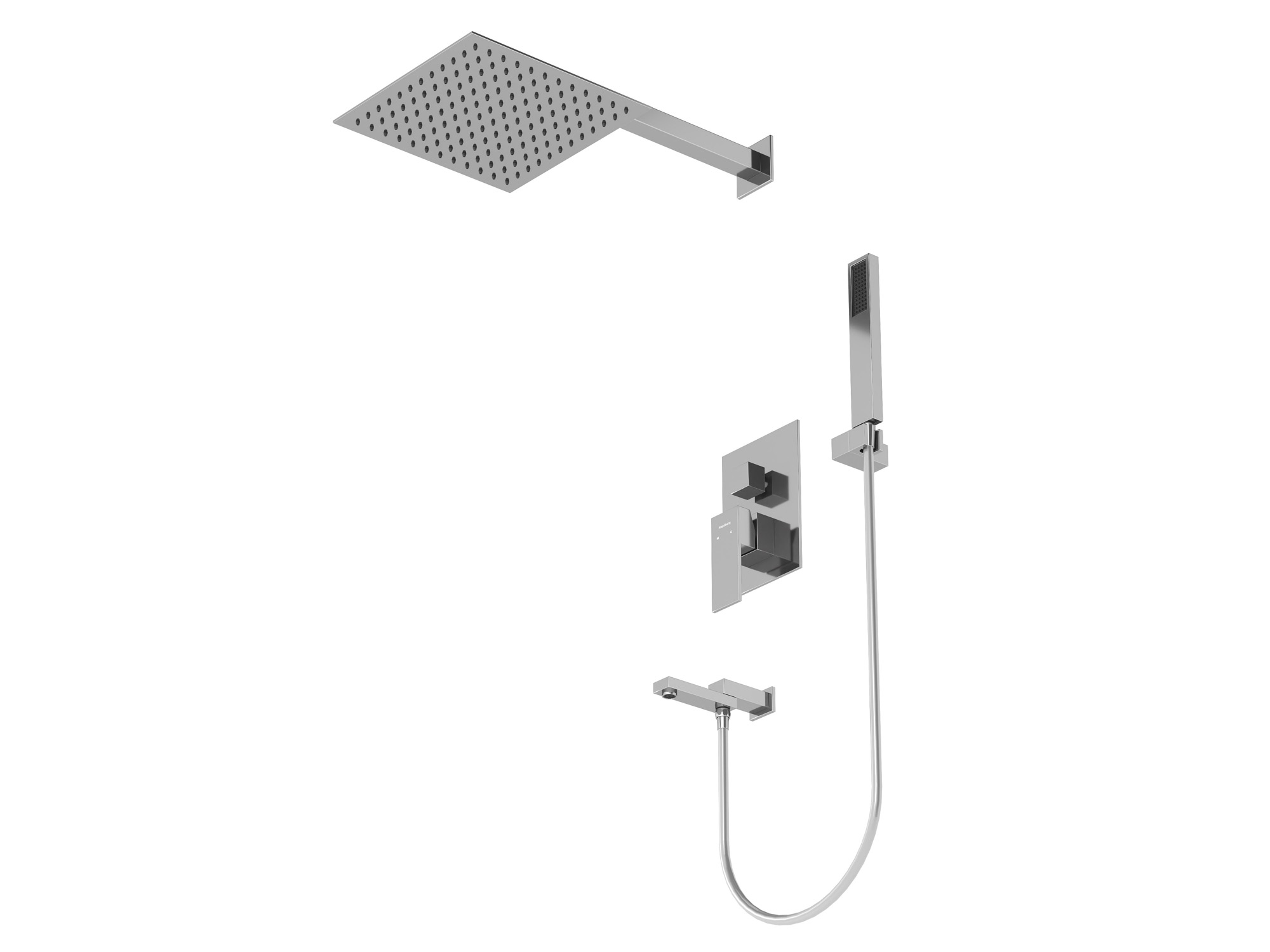 HB-1001CH Хром Встраиваемая душевая система
