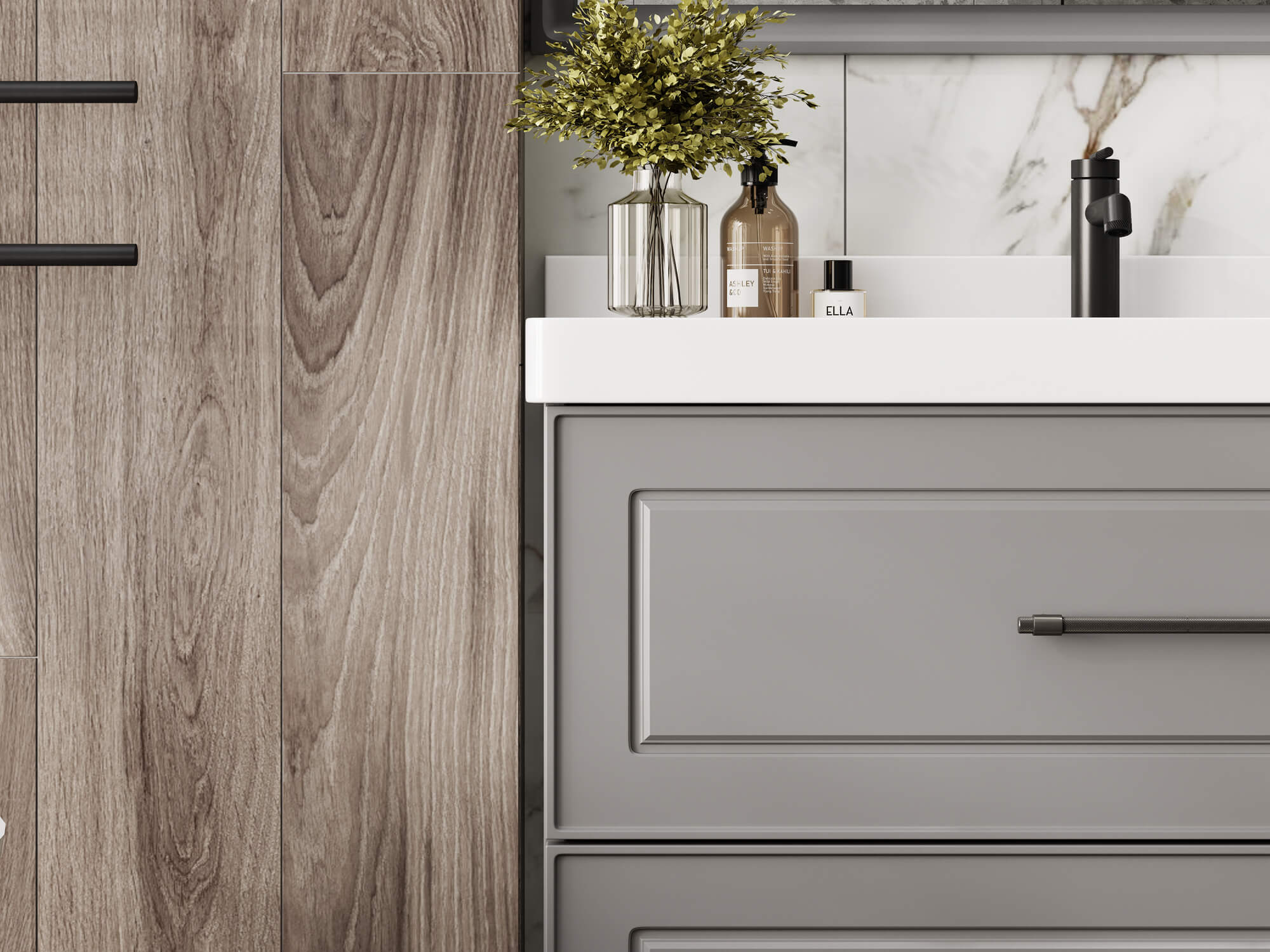 Тумба Michelle 90-2 Серый RAL K167 (Katy 90)