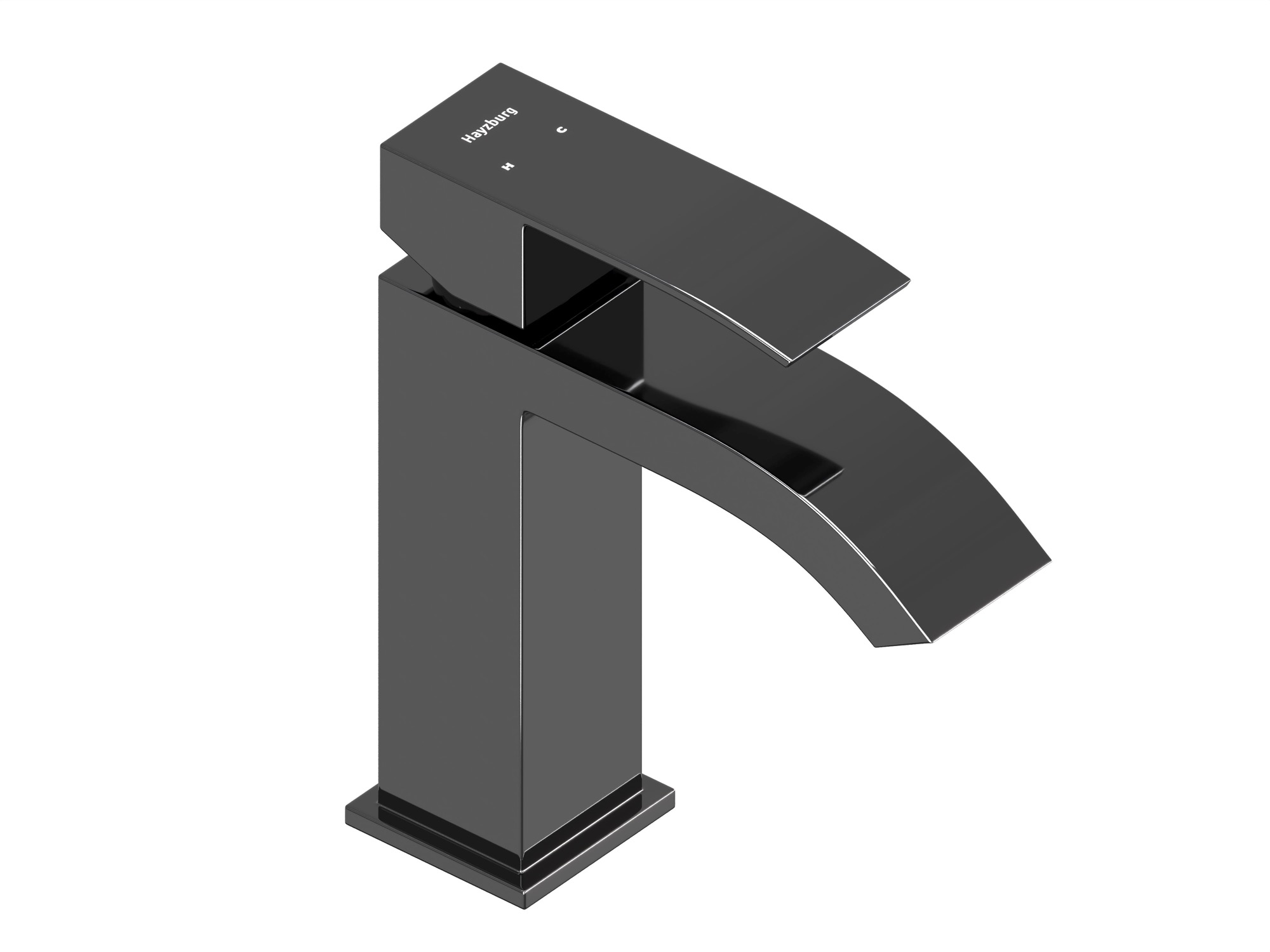 HB-3007BCH Чёрный хром смеситель для умывальника