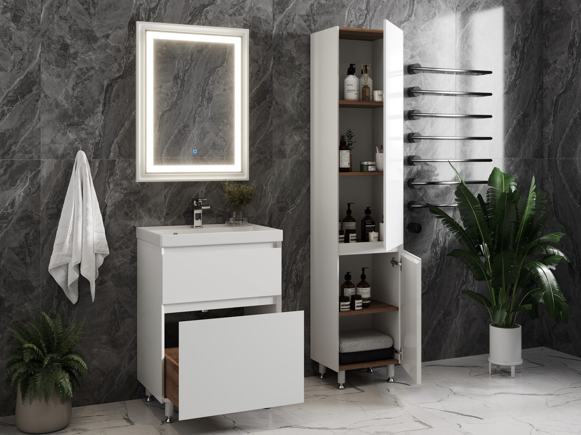 Тумба Laura 60-2 (Classic/iris 60)