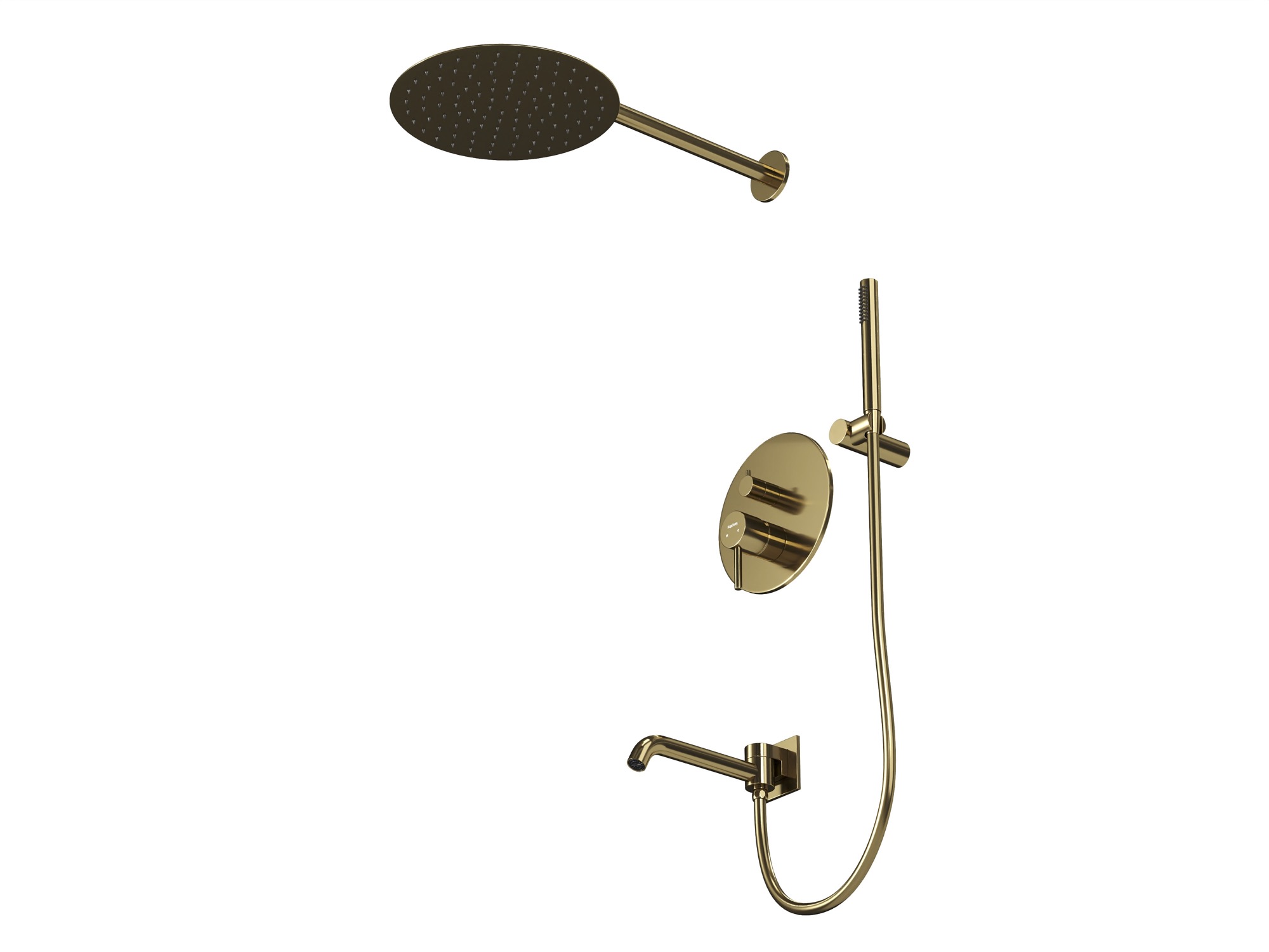 HB-2001GO Золото Встраиваемая душевая система