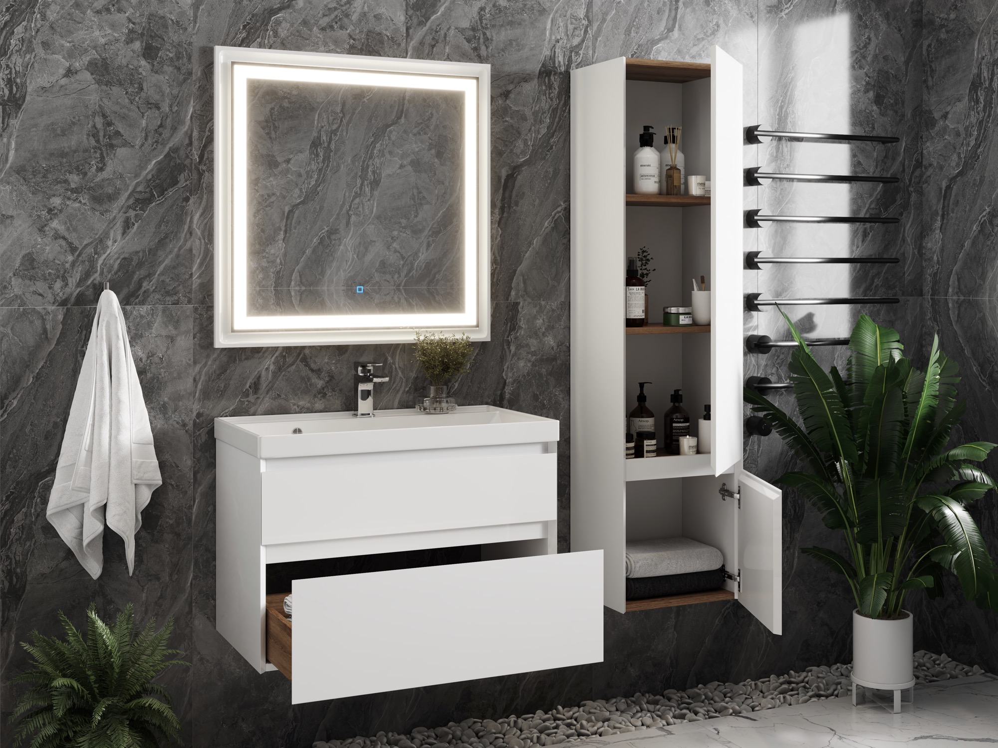 Тумба Laura 100-2 ПД (Classic/iris 100)