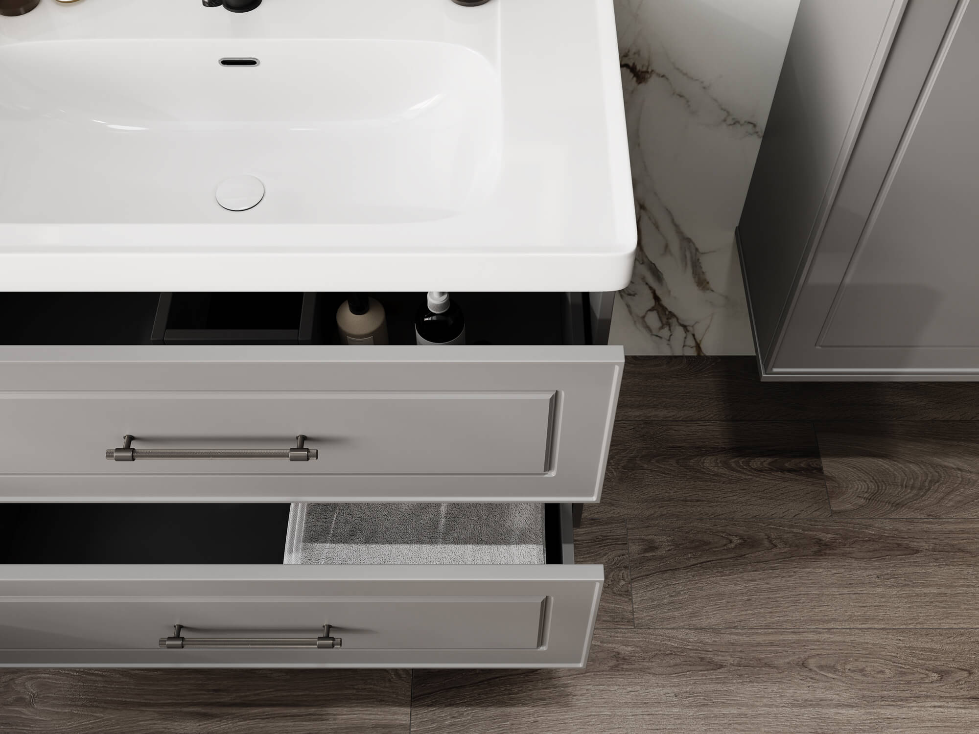 Тумба Michelle 90-2 Серый RAL K167 (Katy 90)