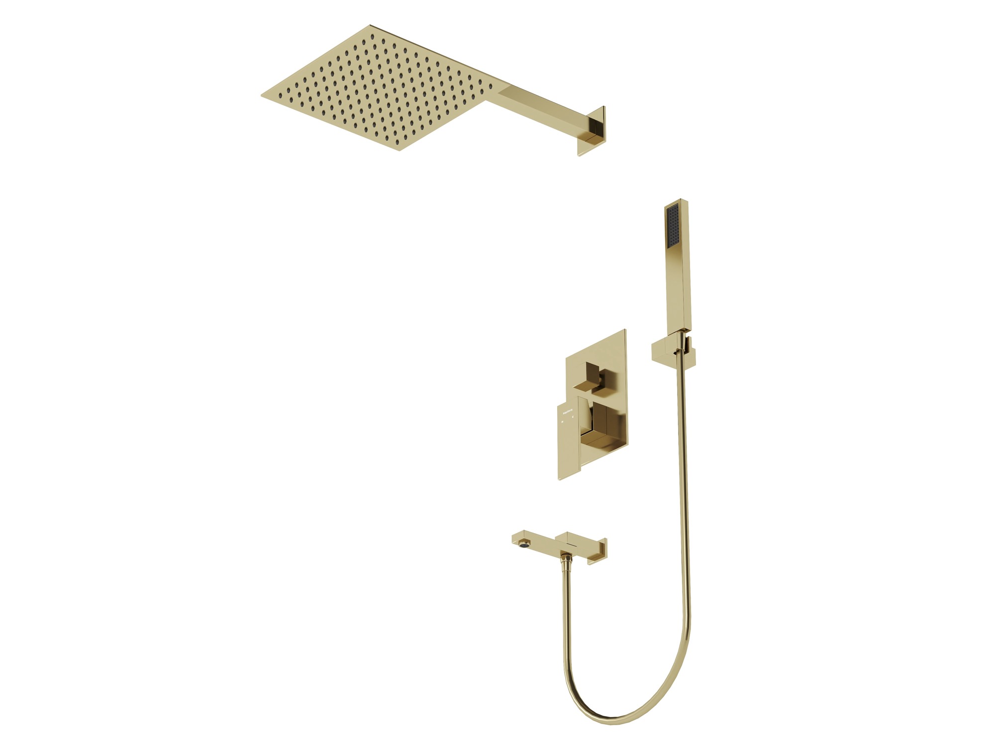 HB-1001GO Золото Встраиваемая душевая система