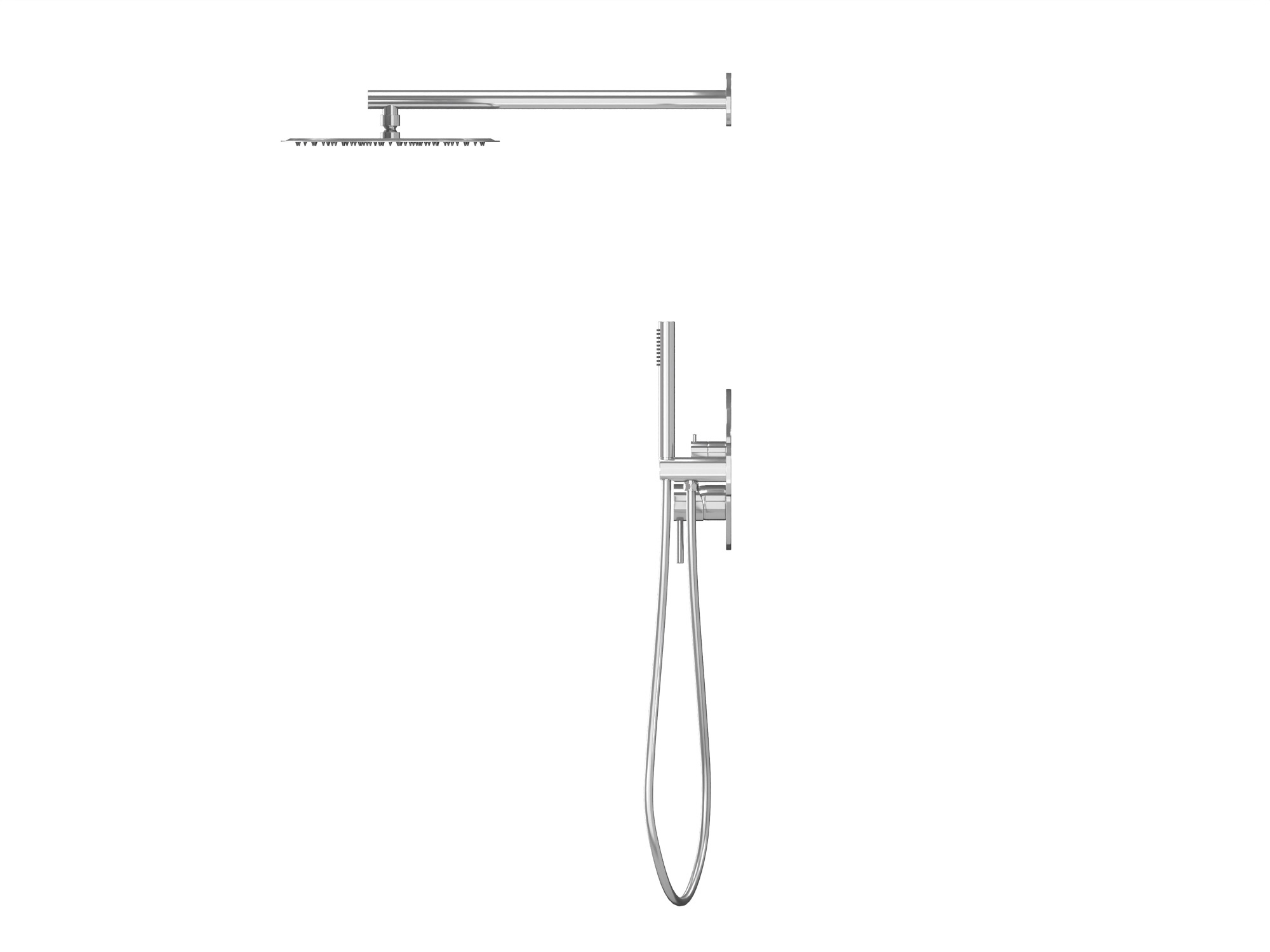 HB-2002CH Хром Встраиваемая душевая система