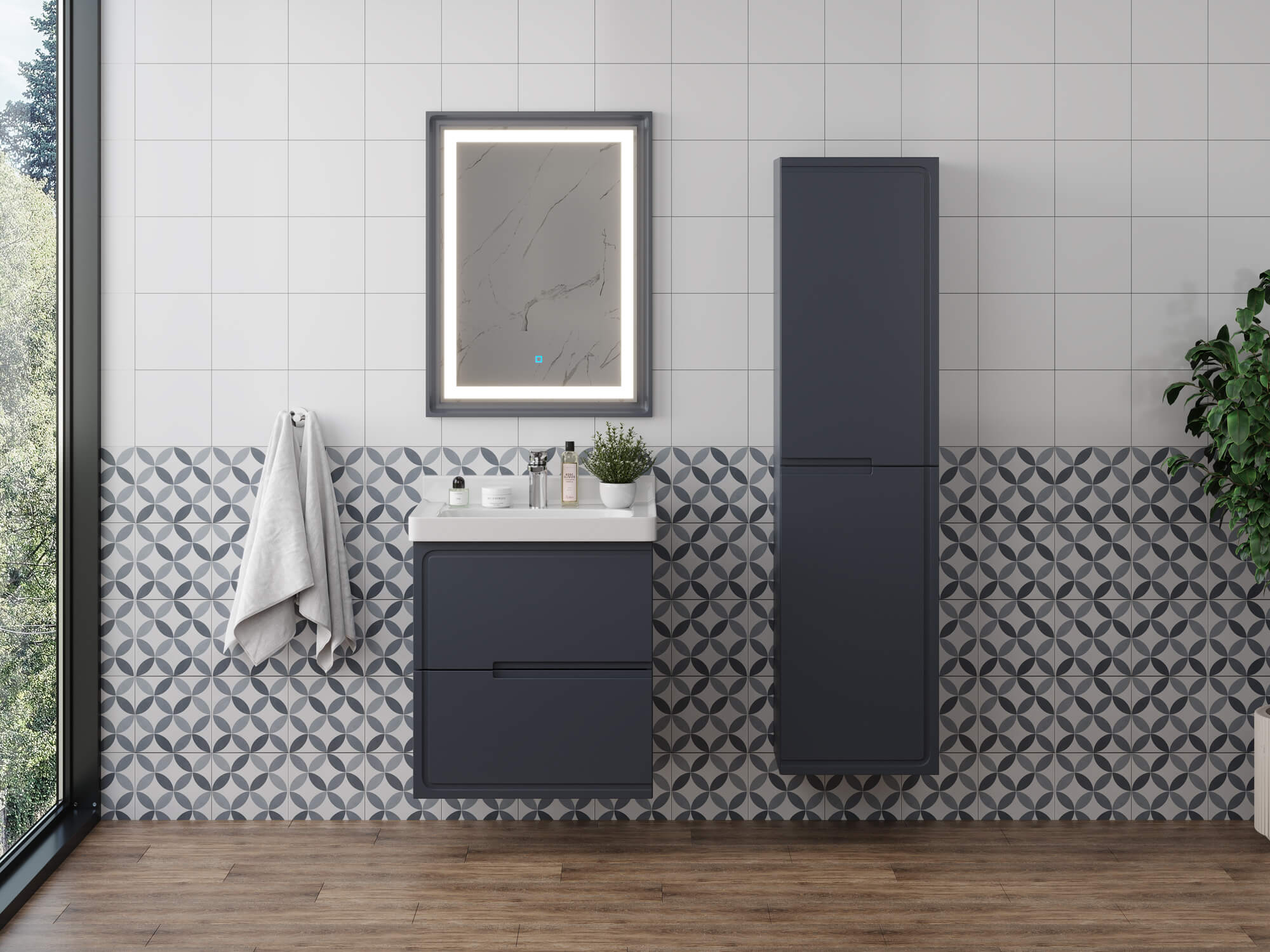 Тумба Izabel 60-2 Графит (Katy 60)