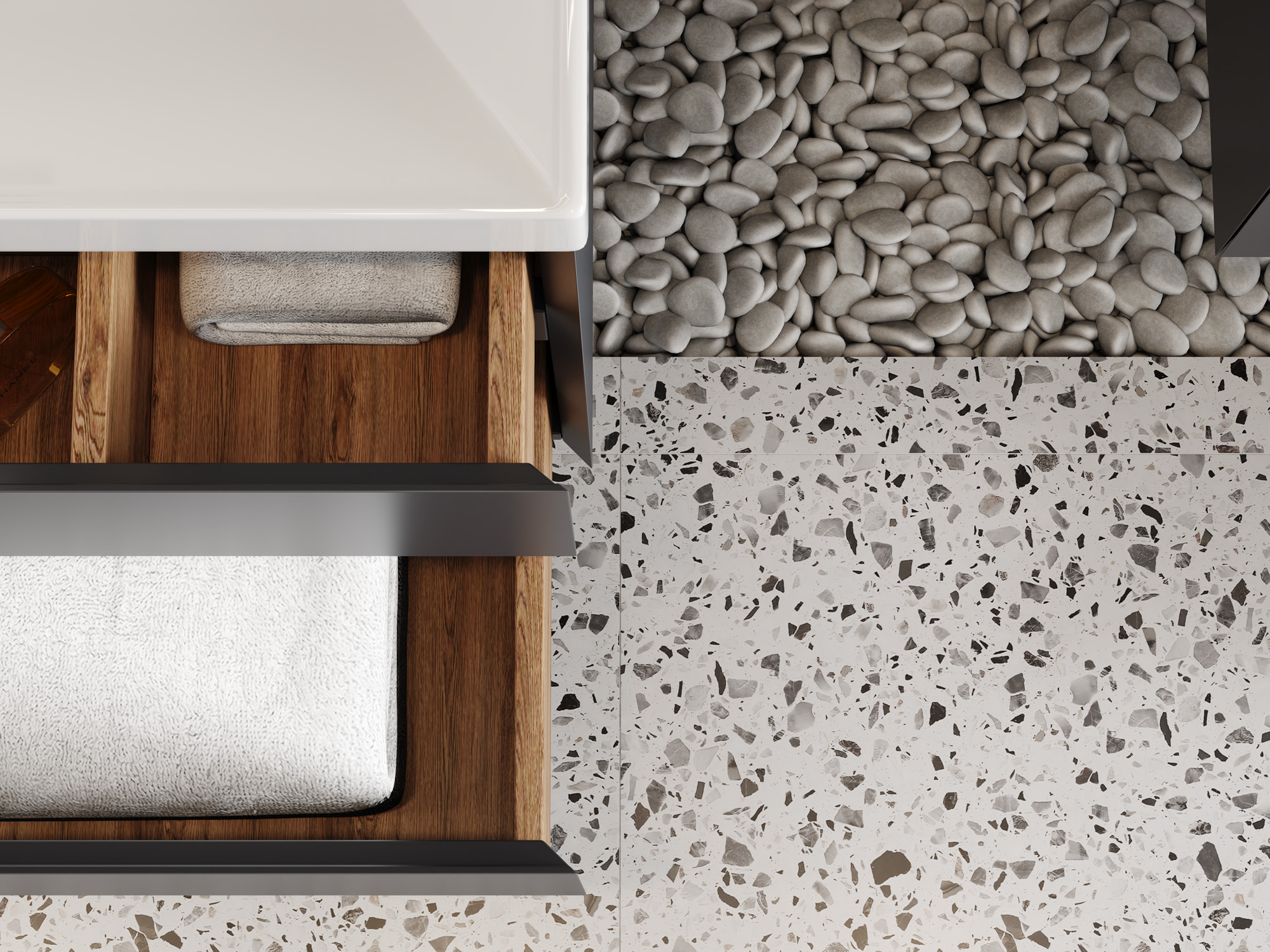 Тумба Laura 60-2 ПД Графит (Classic/iris 60)