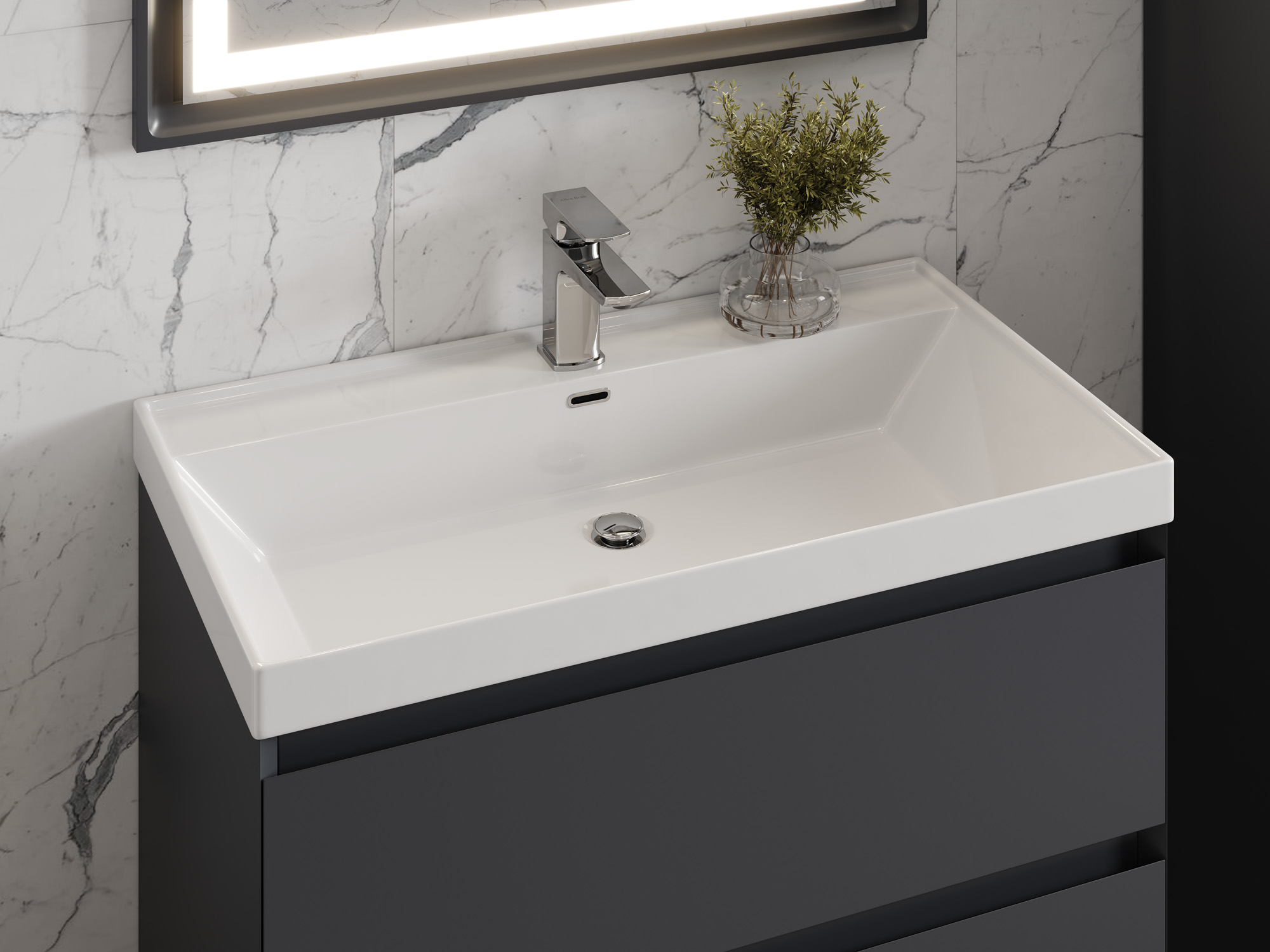 Тумба Laura 80-2 Графит (Classic/iris 80)