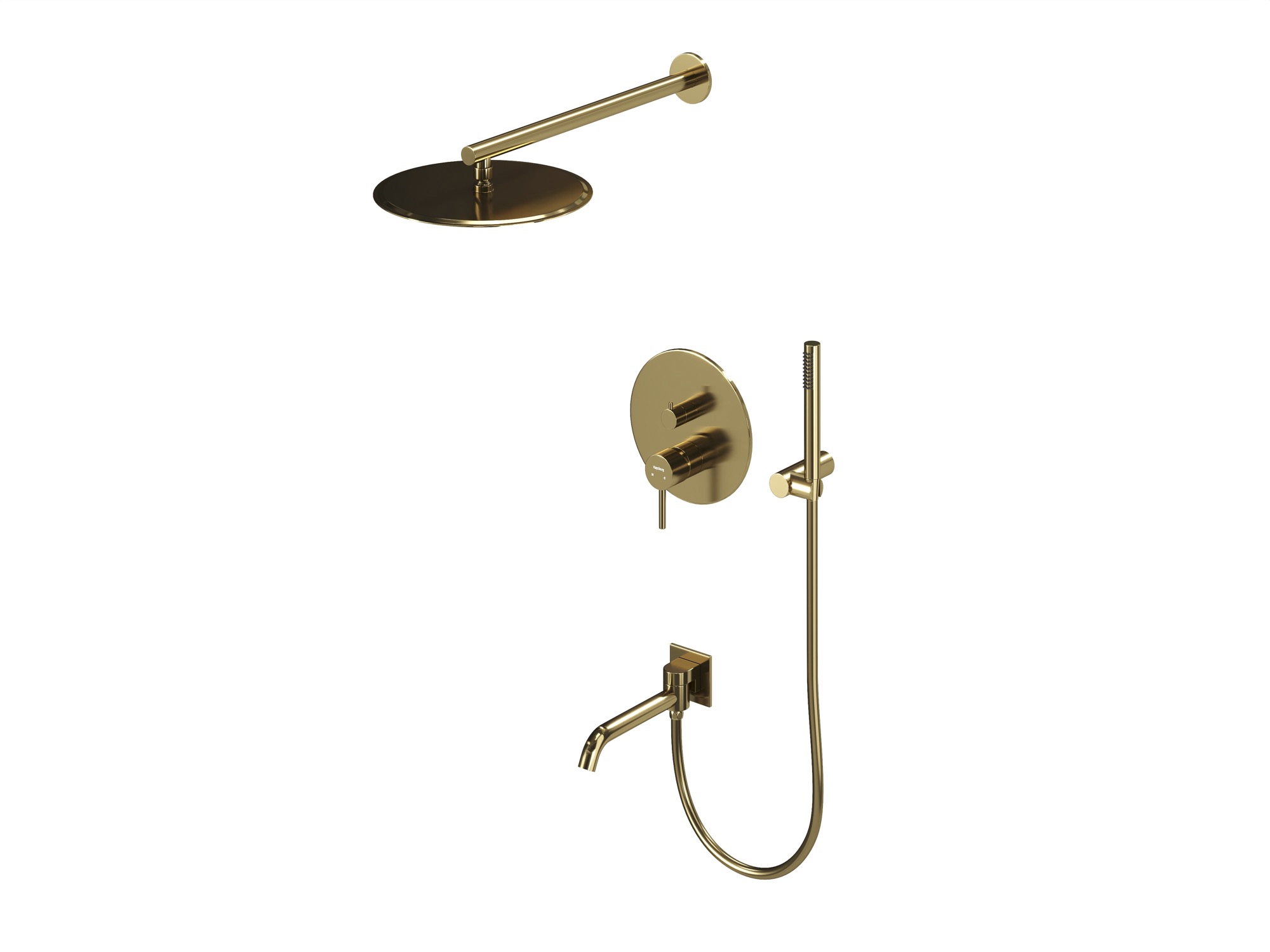 HB-2001GO Золото Встраиваемая душевая система