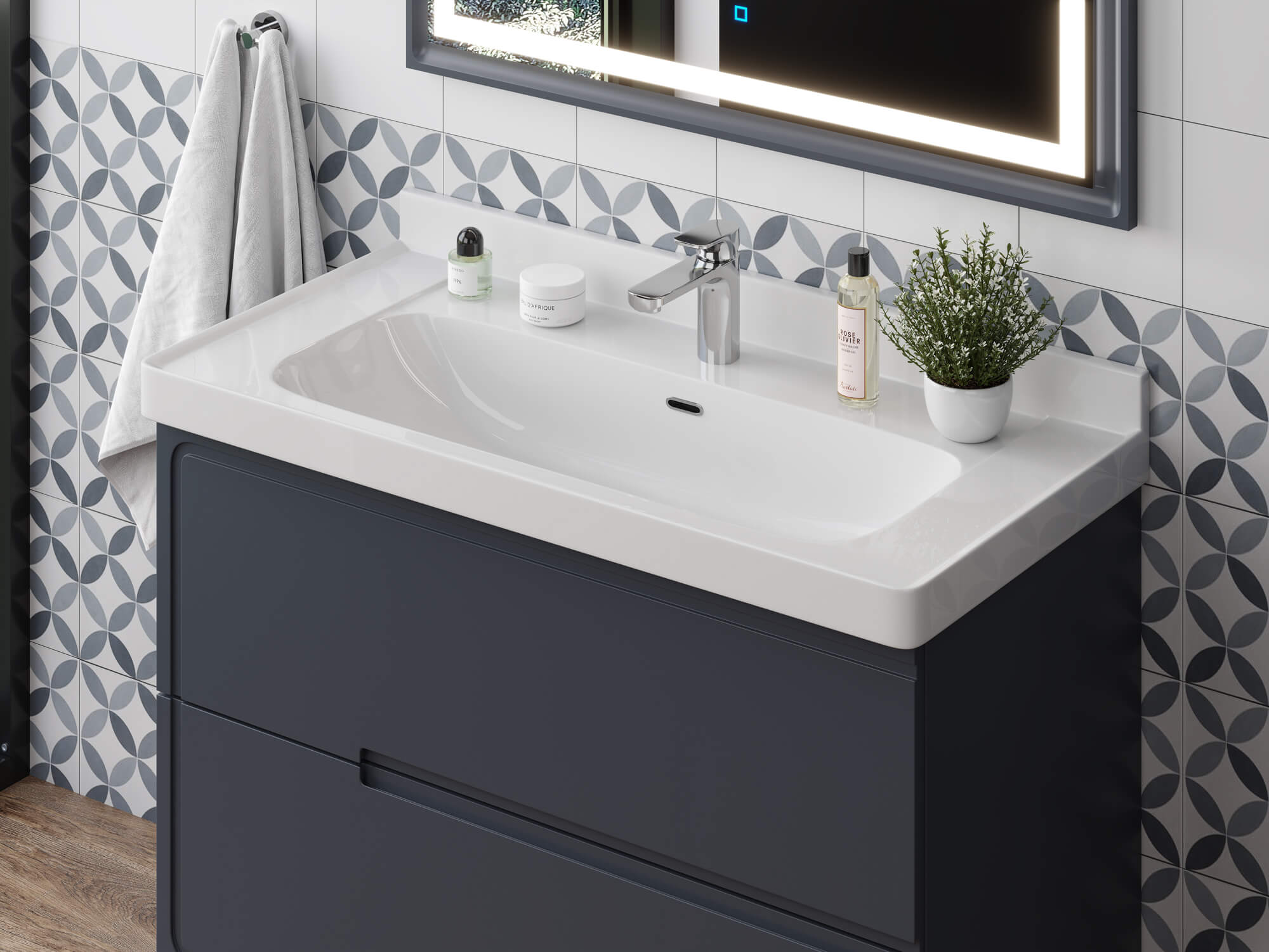 Тумба Izabel 100-2 Графит (Katy/Andrea 100)