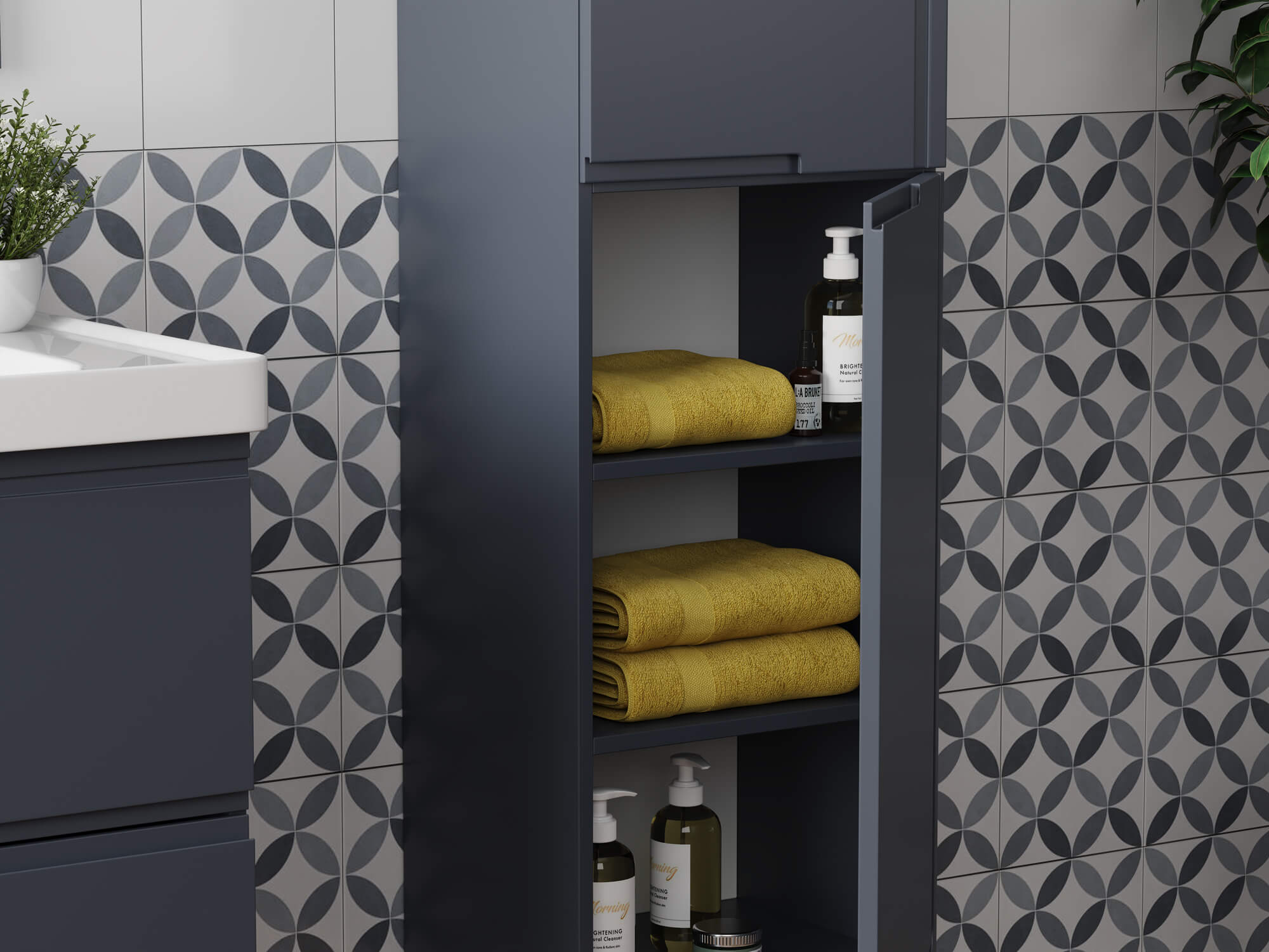 Тумба Izabel 80-2 Графит  (Katy 80)