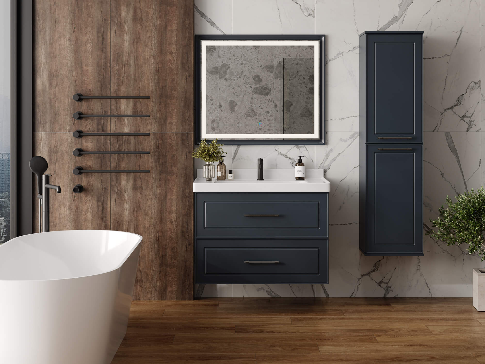 Тумба Michelle 90-2 Графит (Katy 90)