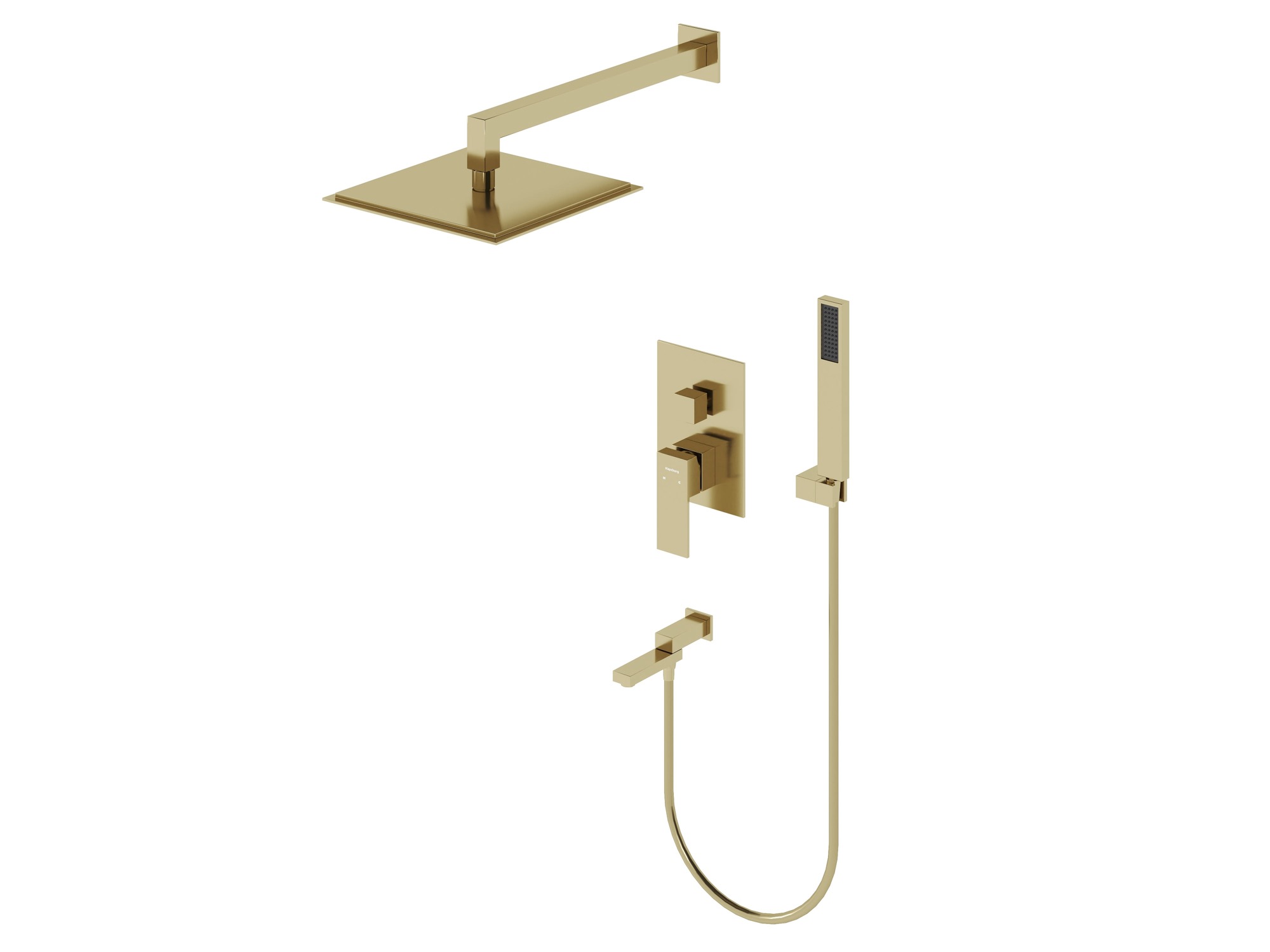 HB-1001GO Золото Встраиваемая душевая система