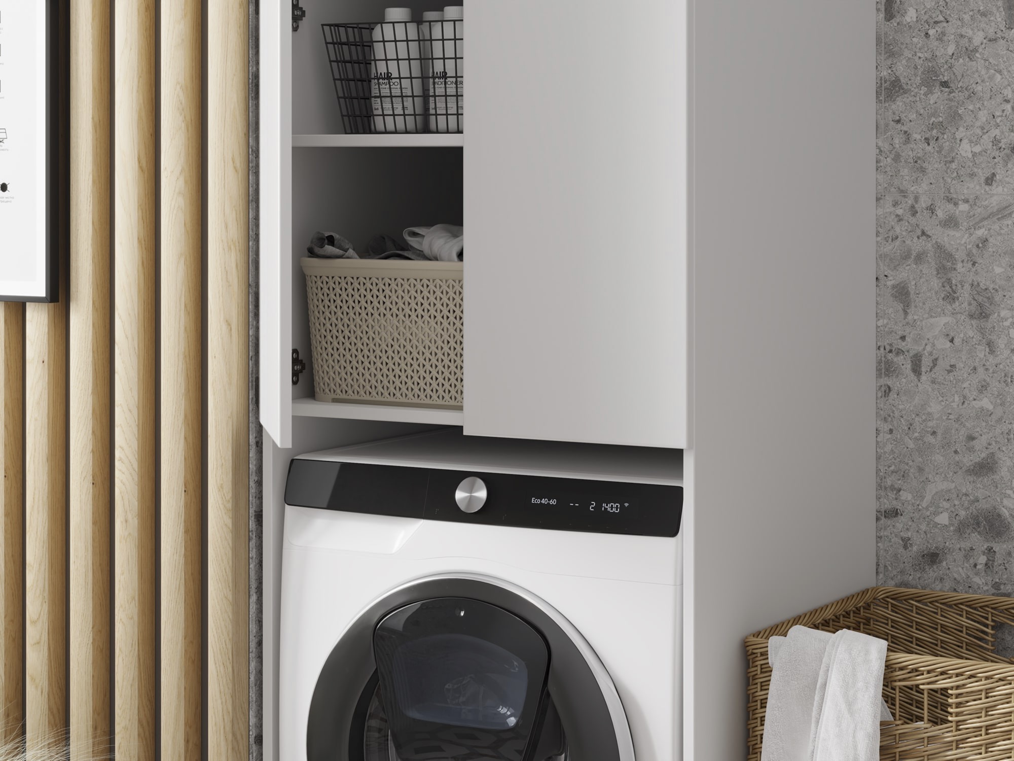 Пенал Jina над стиральной машиной 60 глубина