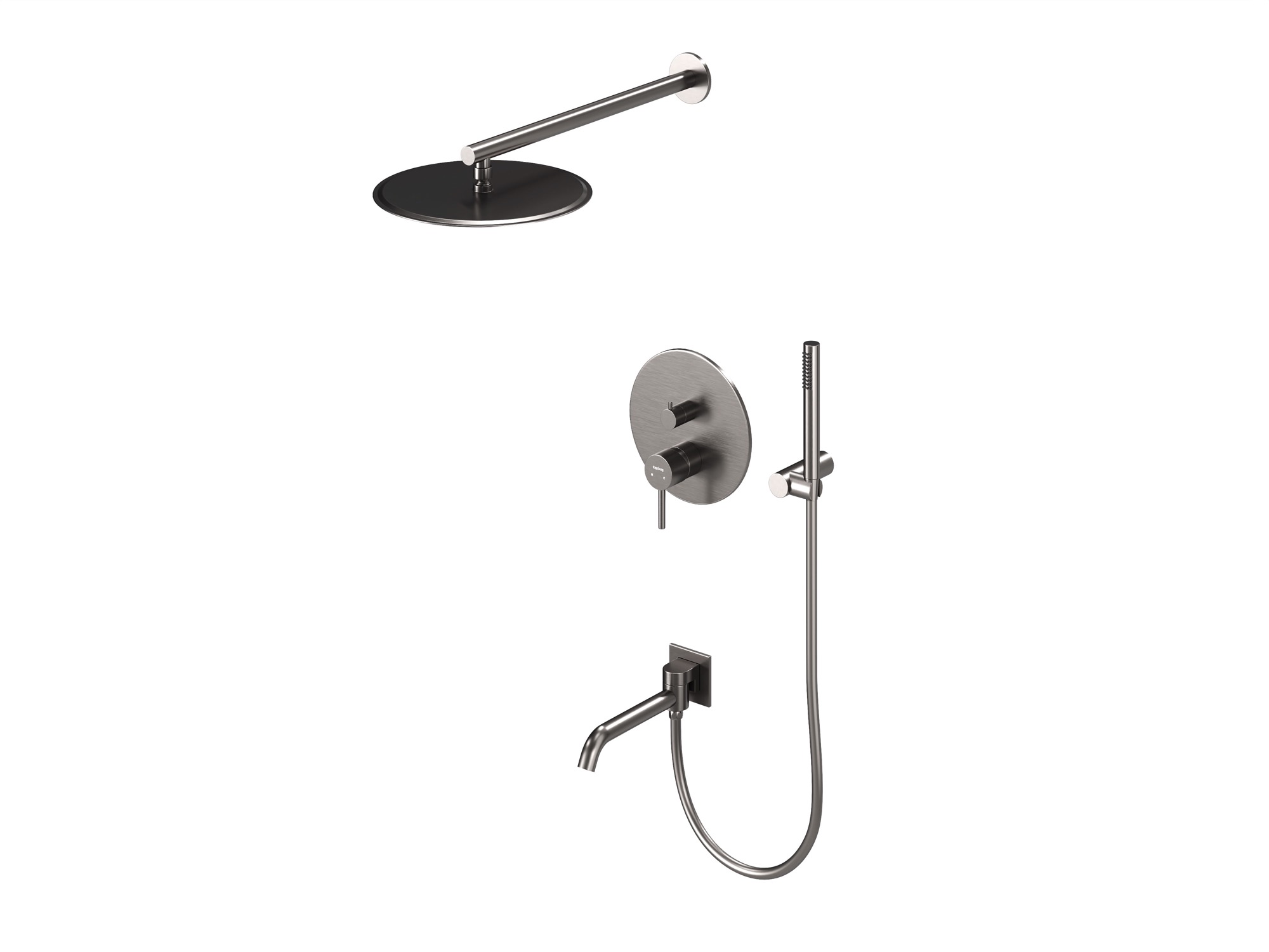 HB-2001BN Матовый Никель Встраиваемая душевая система