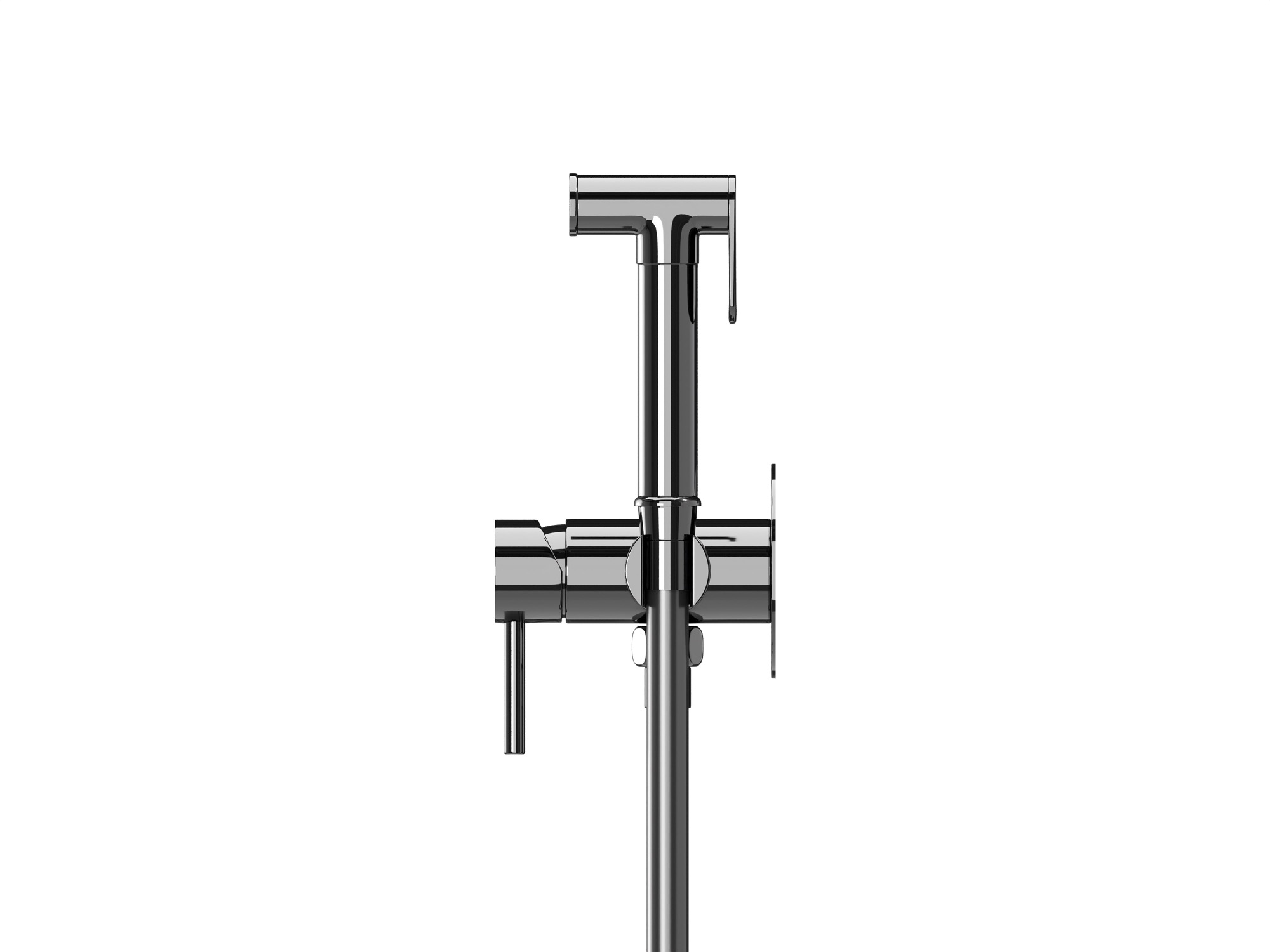 HB-2005BCH Чёрный хром Встраиваемый гигиенический душ