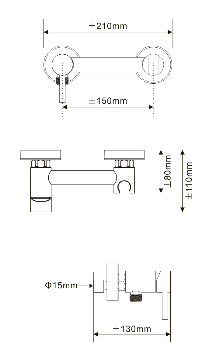 HB-2006BG5 Матовое Золото гигиенический душ