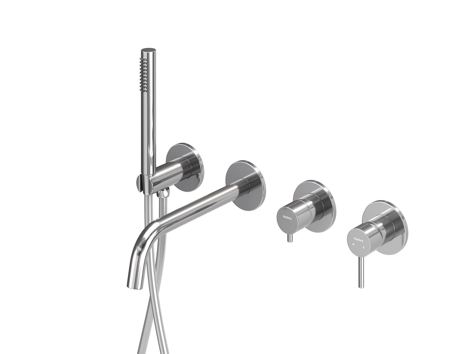 HB-2004CH Хром Встраиваемый смеситель для ванны