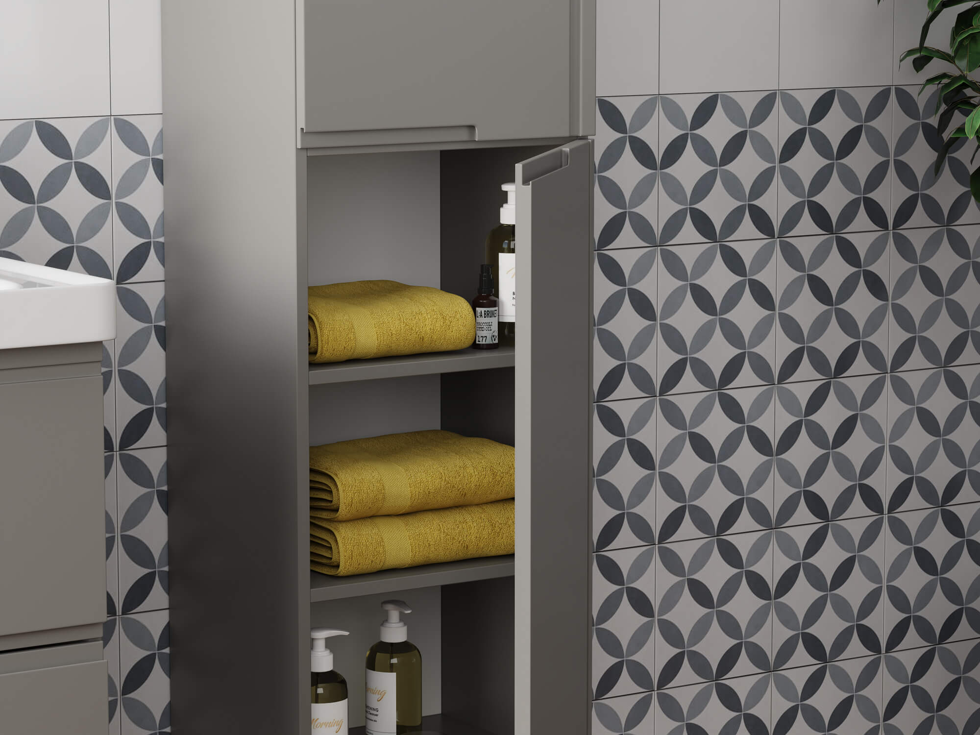 Тумба Izabel 60-2 Серый К167 (Katy 60)