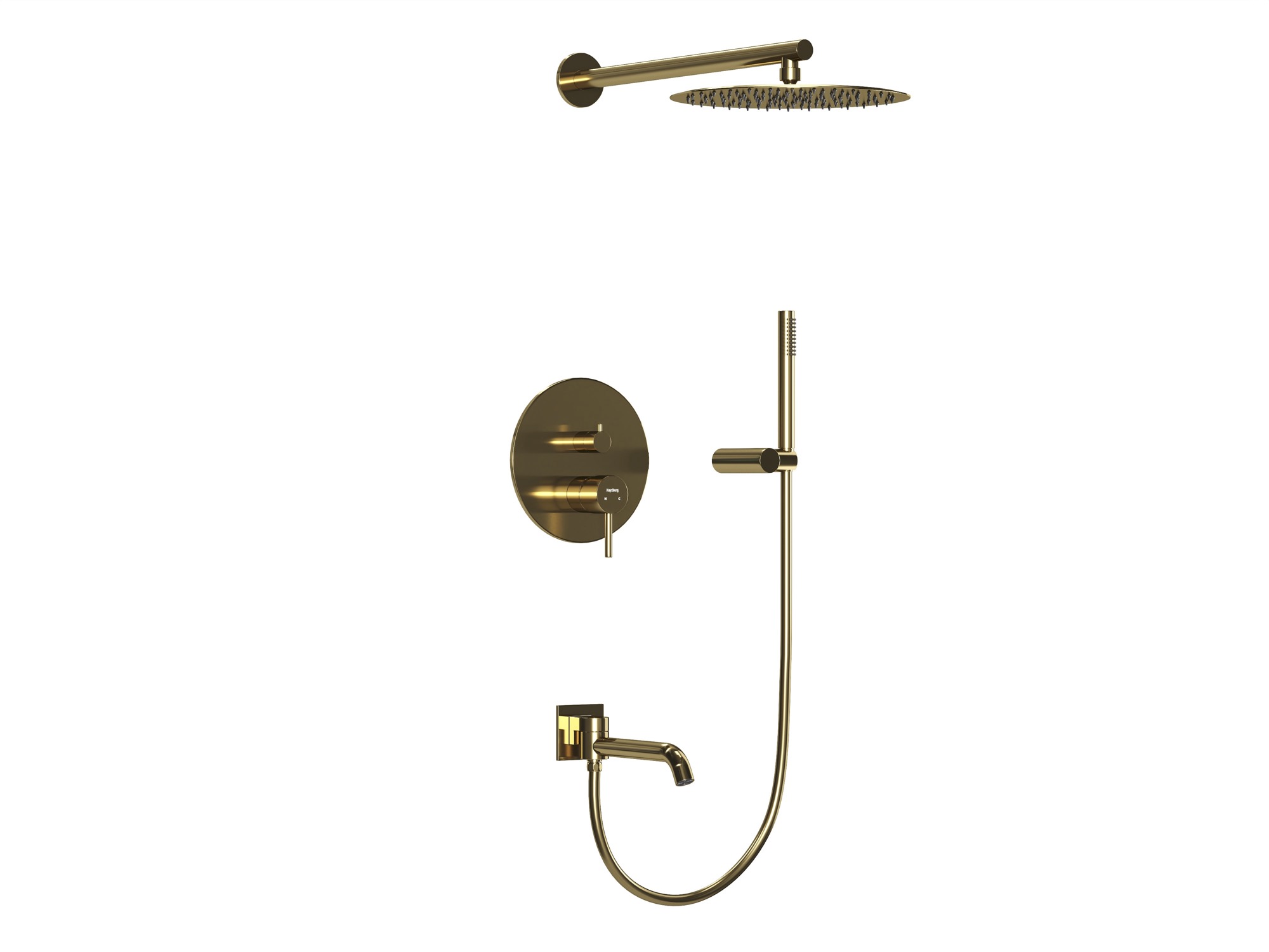 HB-2001GO Золото Встраиваемая душевая система