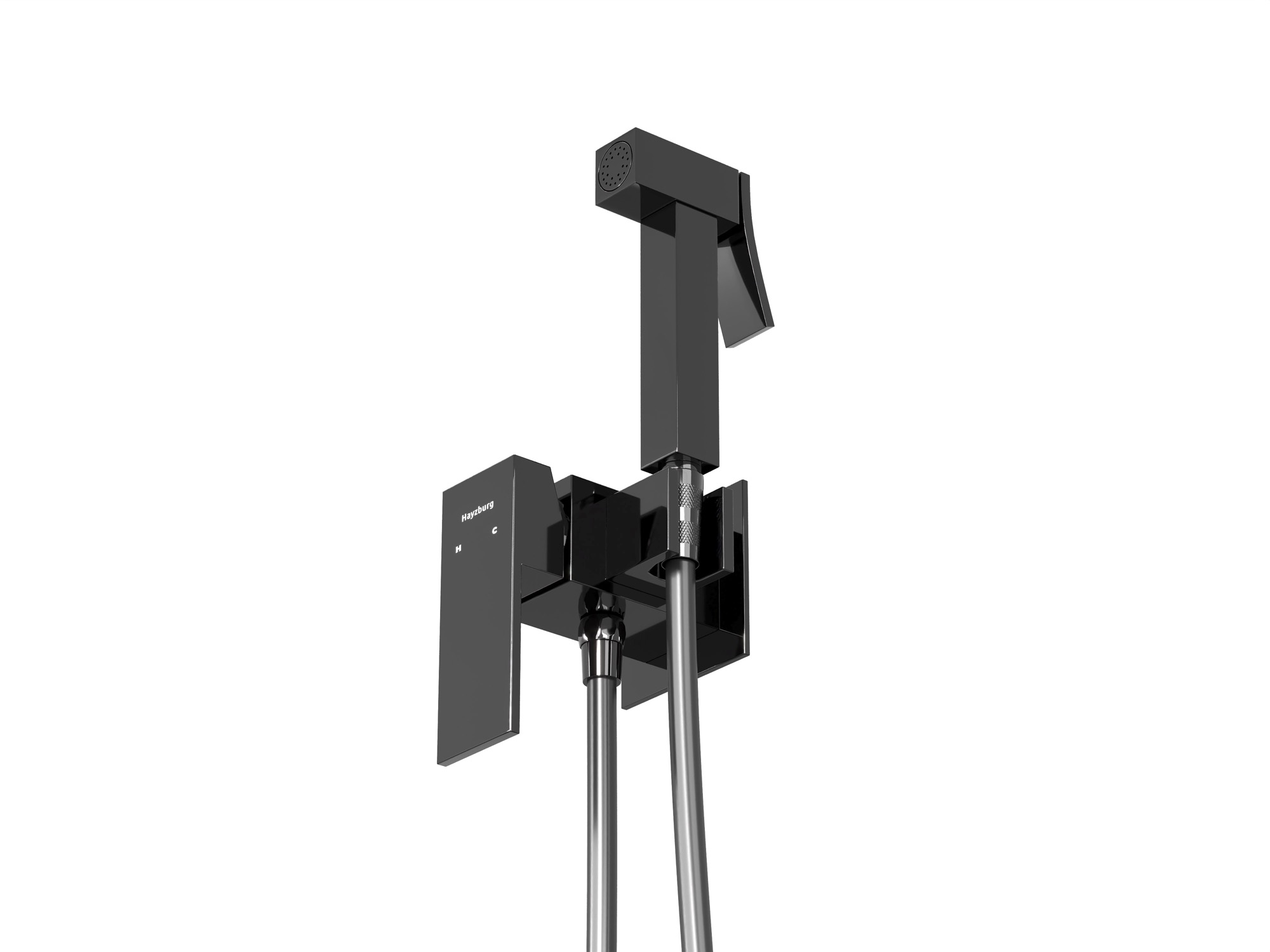 HB-1005BCH Чёрный хром Встраиваемый гигиенический душ