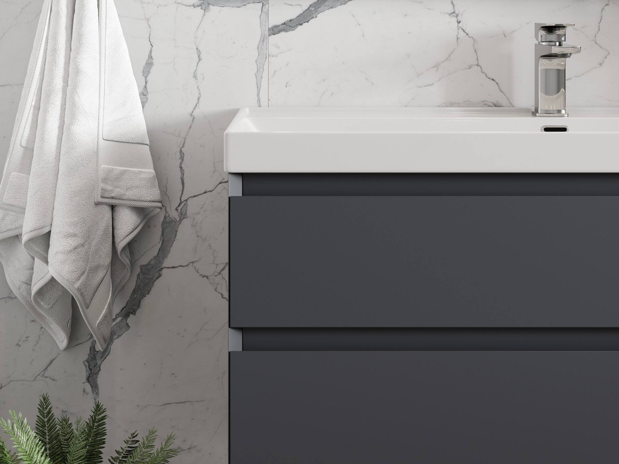 Тумба Laura 100-2 ПД Графит (Classic/iris 100)