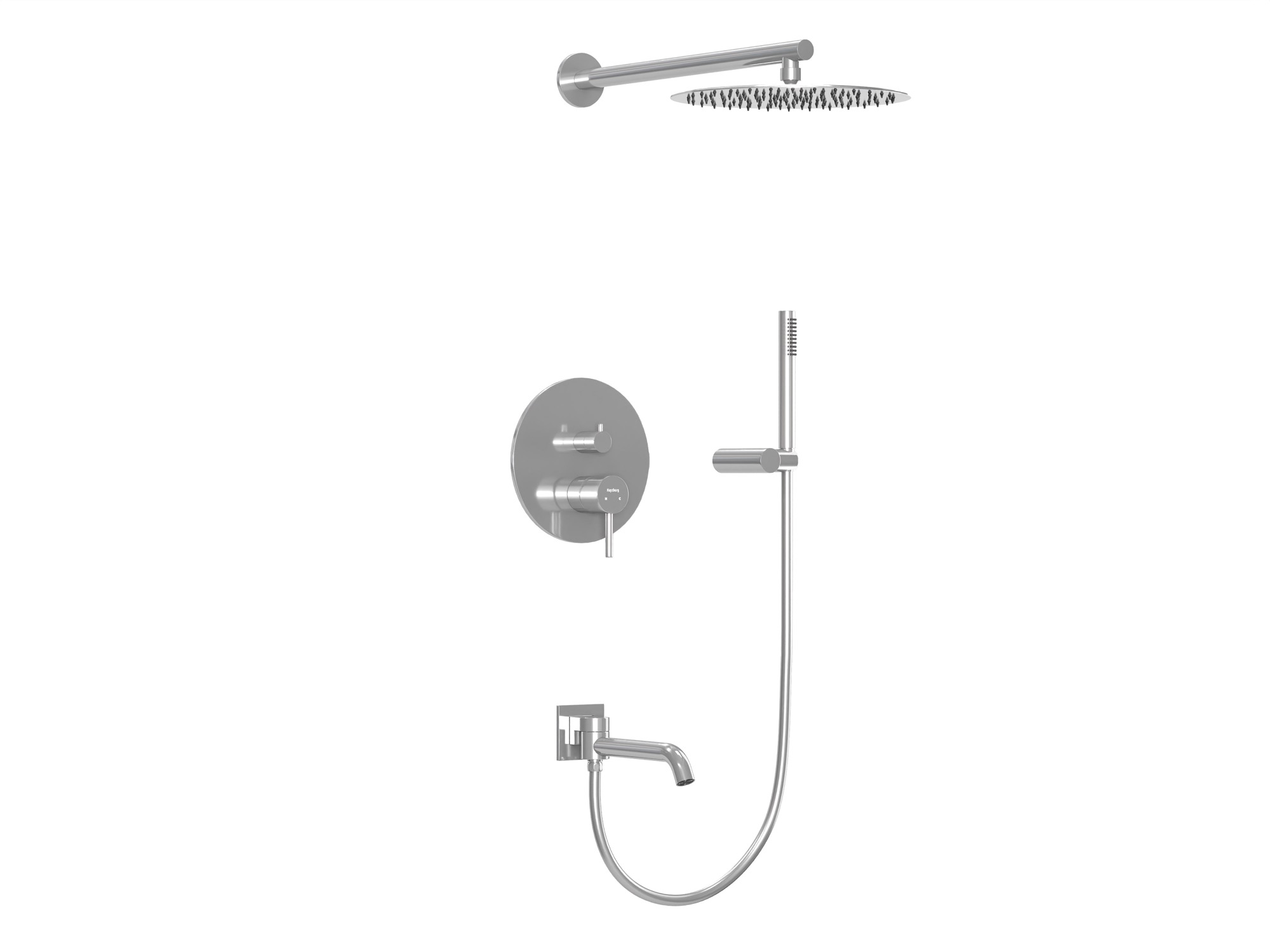 HB-2001CH Хром Встраиваемая душевая система