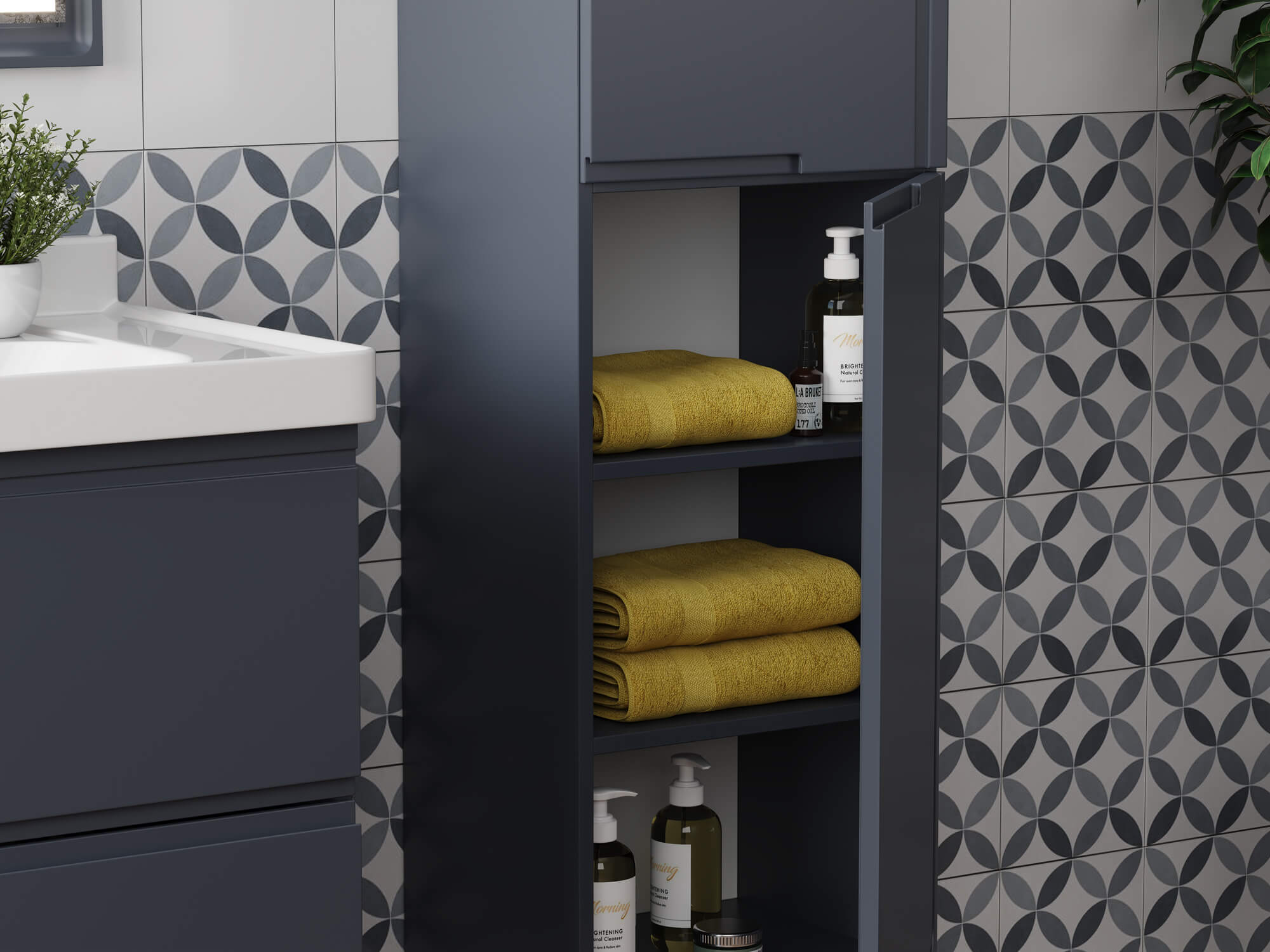 Тумба Izabel 100-2 Графит (Katy/Andrea 100)