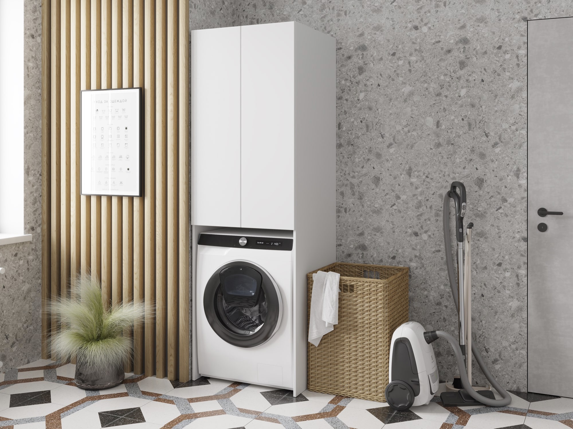 Пенал Jina над стиральной машиной 60 глубина