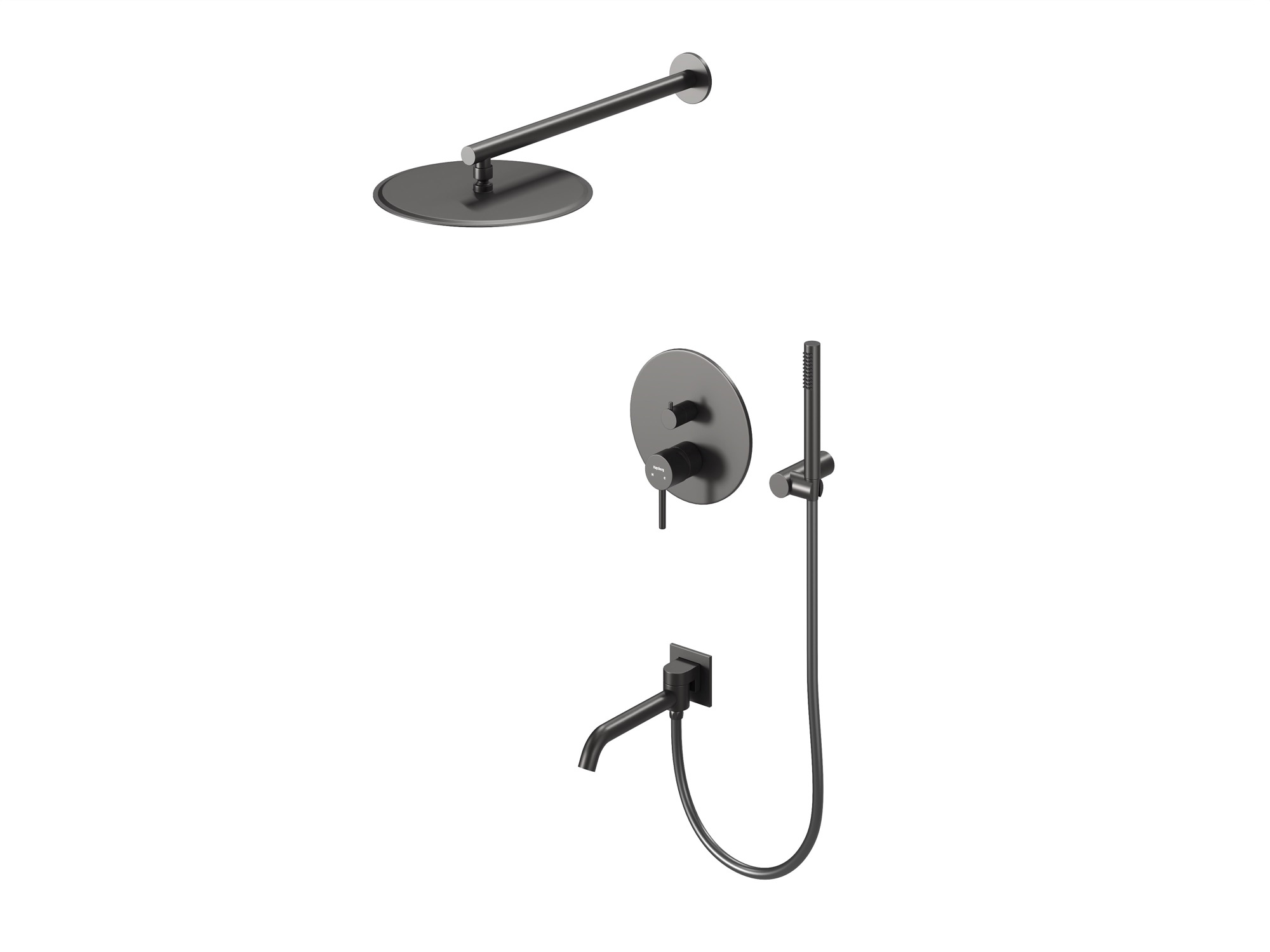 HB-2001GG Стальной Серый Встраиваемая душевая система