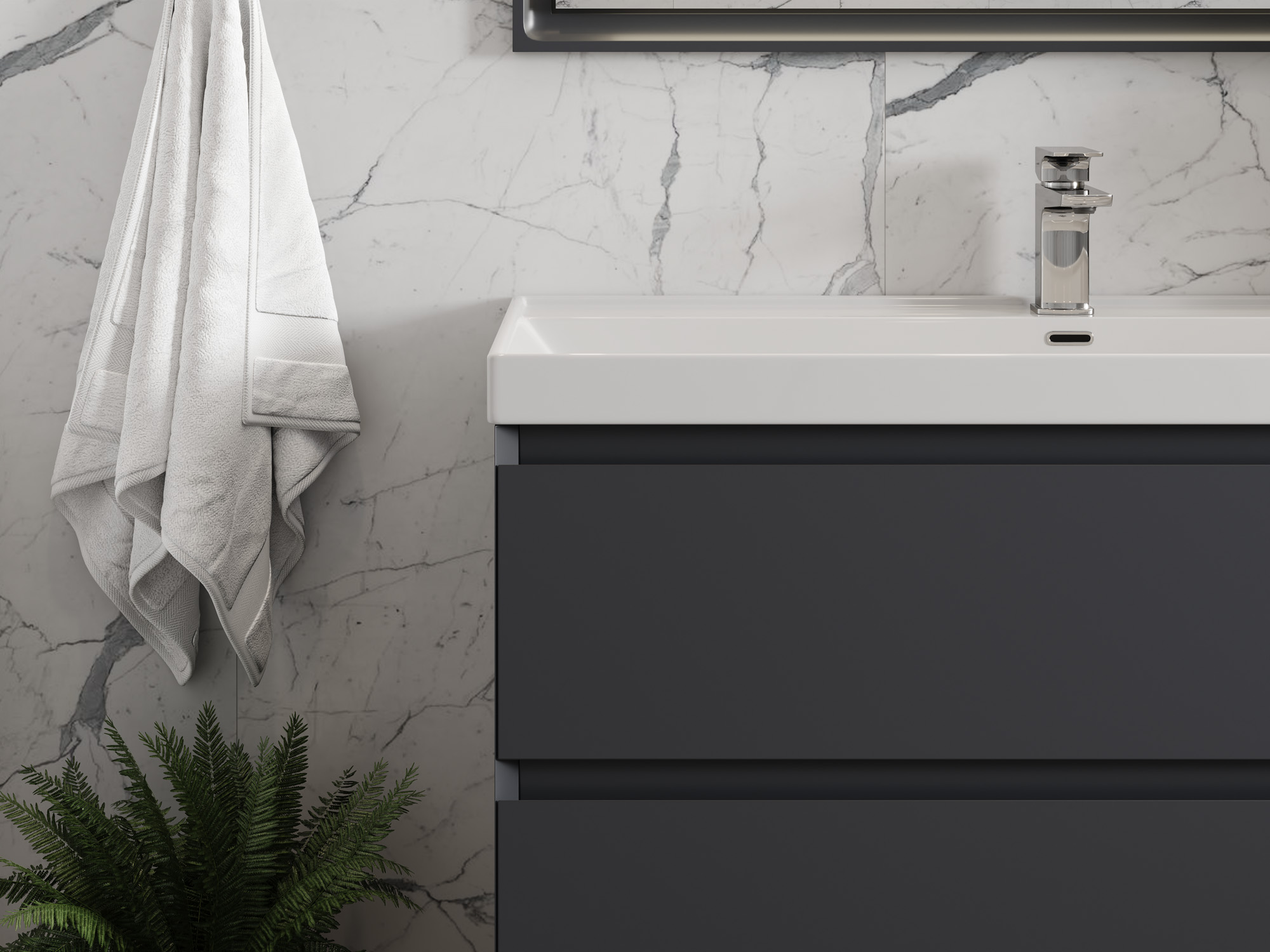 Тумба Laura 100-2 Графит (Classic/iris 100)