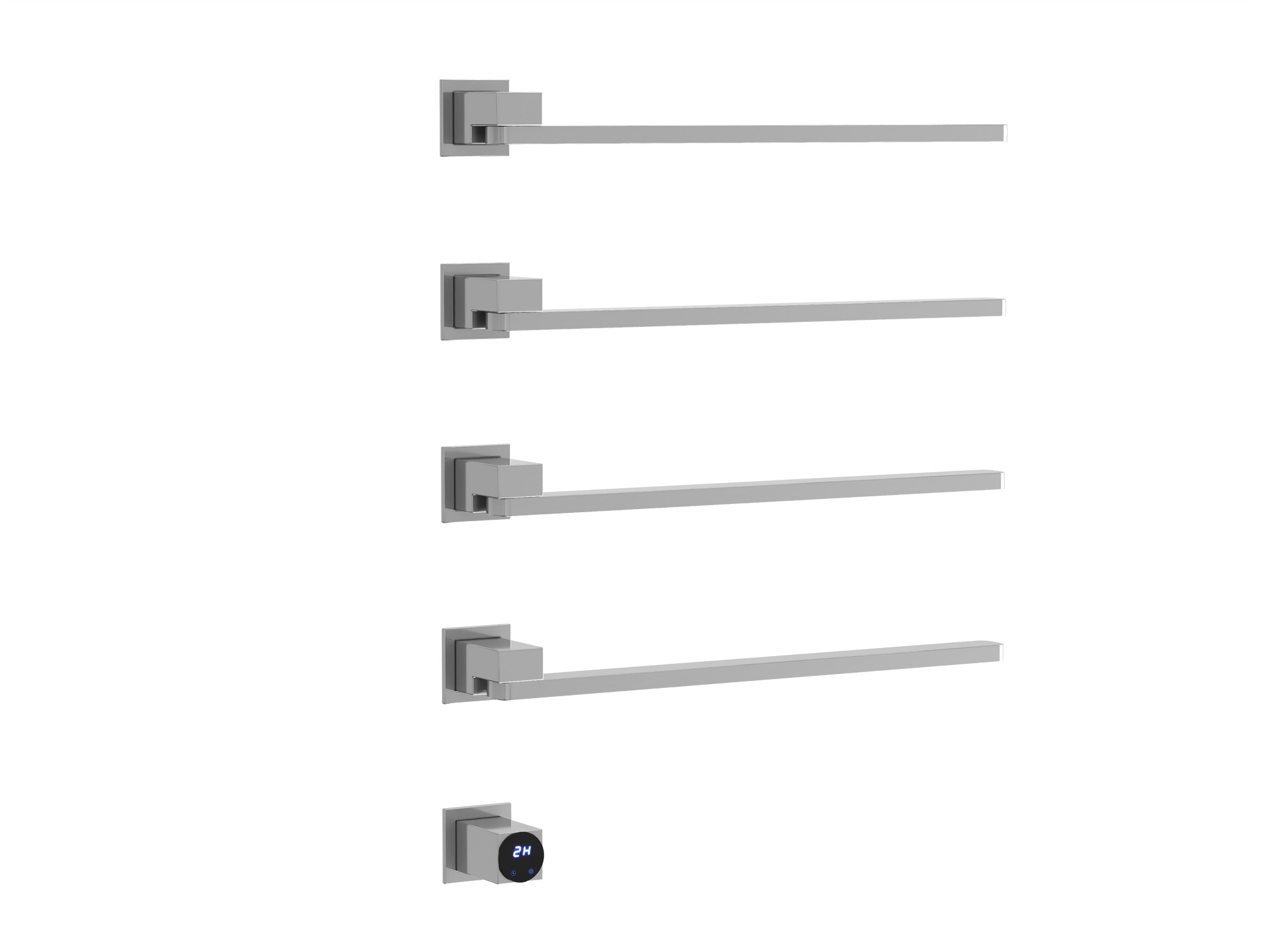 HB-015-4CH Хром Полотенцесушитель встраиваемый электрический