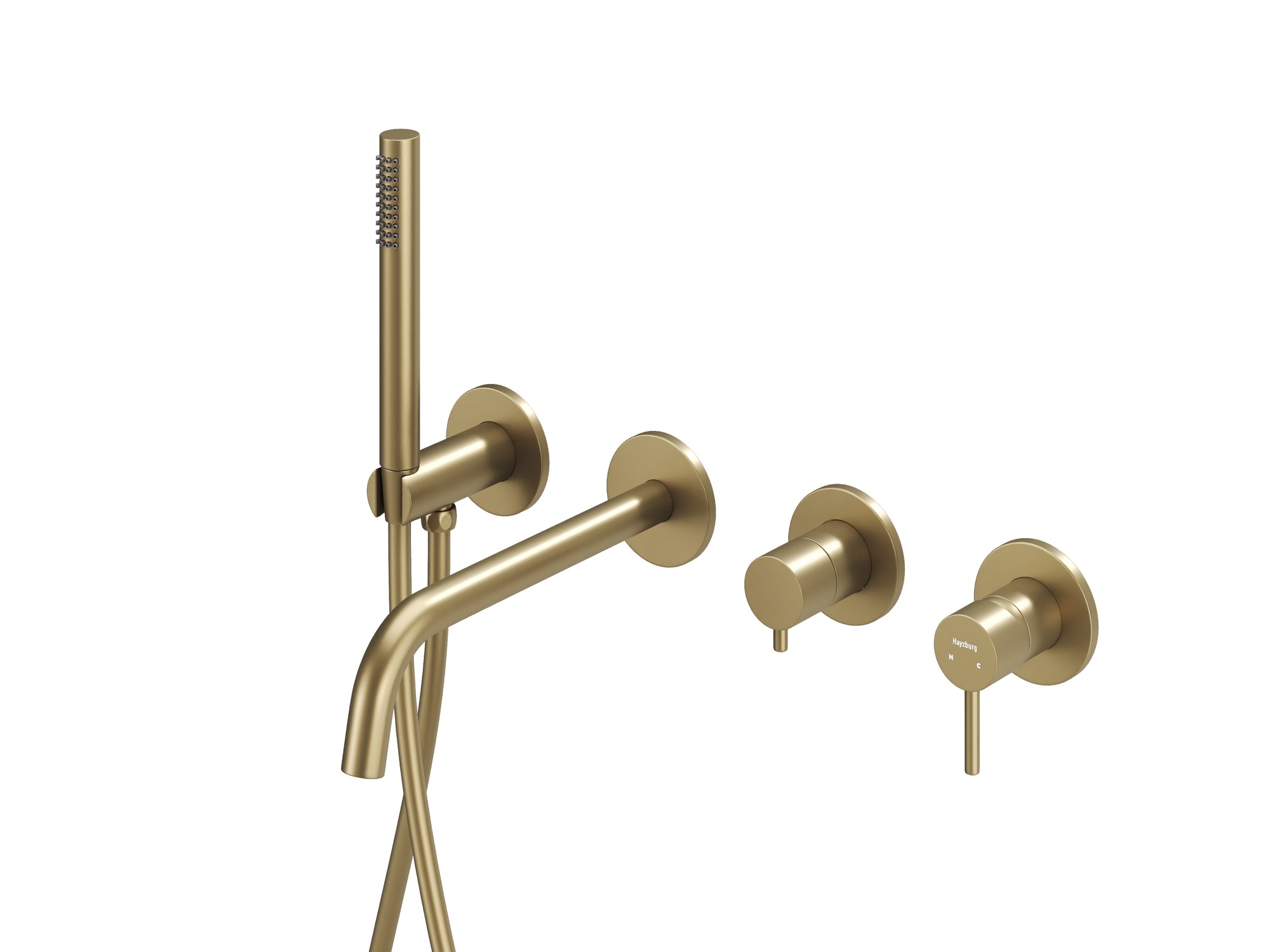 HB-2004BG Матовое Золото Встраиваемый смеситель для ванны