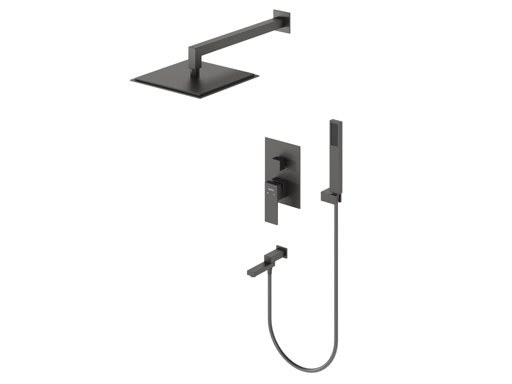 HB-1001GG Стальной Серый Встраиваемая душевая система