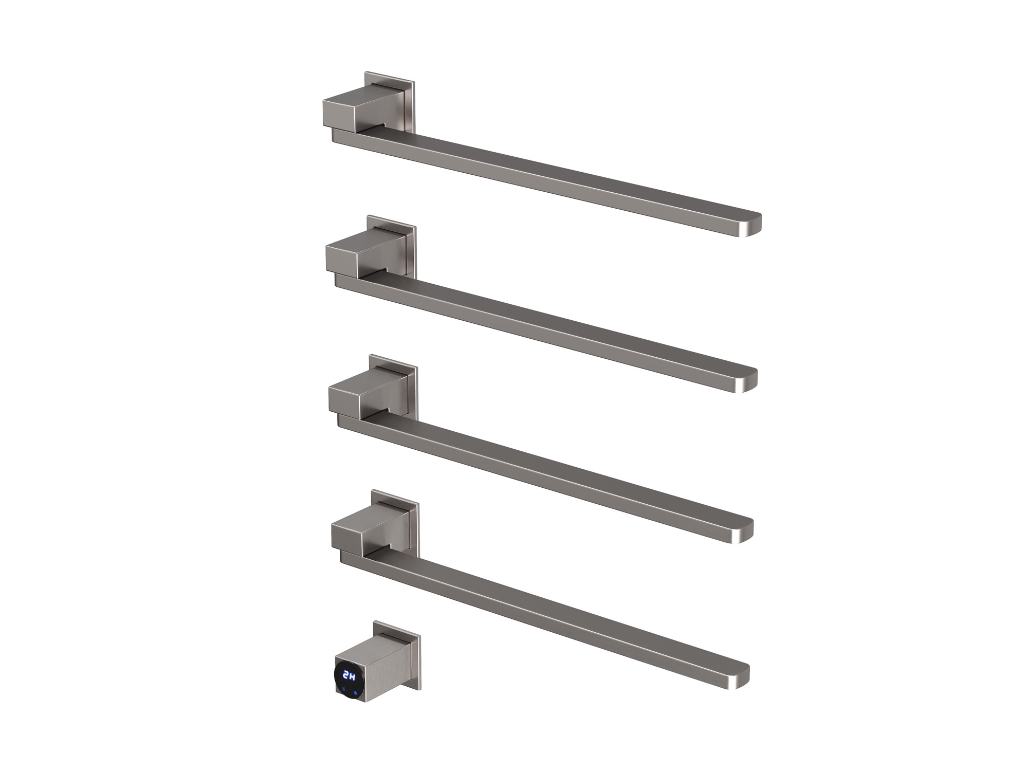 HB-015-4BN Матовый Никель Полотенцесушитель встраиваемый электрический