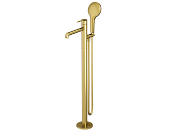 HB-4023GO Золото Встраиваемый смеситель для ванны напольный