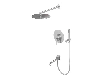 HB-2001CH Хром Встраиваемая душевая система 