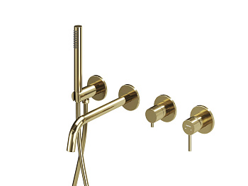 HB-2004GO Золото Встраиваемый смеситель для ванны