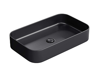 HB-0035-60MB Раковина накладная матовый чёрный 600*370*110