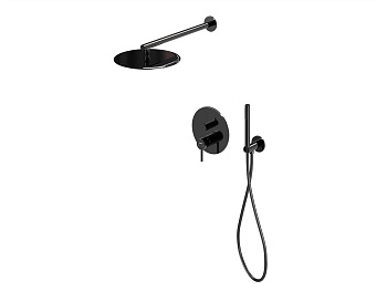 HB-2002BCH Чёрный хром Встраиваемая душевая система 