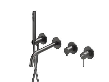 HB-2004GG Стальной Серый Встраиваемый смеситель для ванны