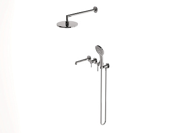 HB-4004-3CH Хром Встраиваемый смеситель для ванны